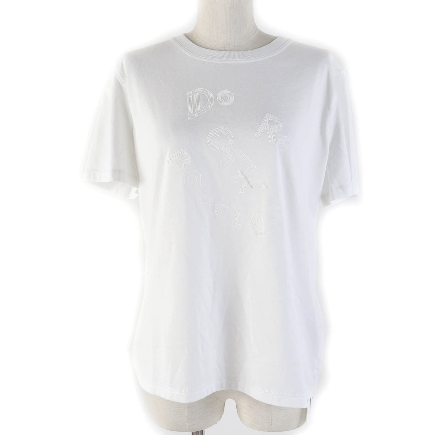 HERMES Short sleeve T-shirt 3H4611DL cotton white De Re Boucle 44