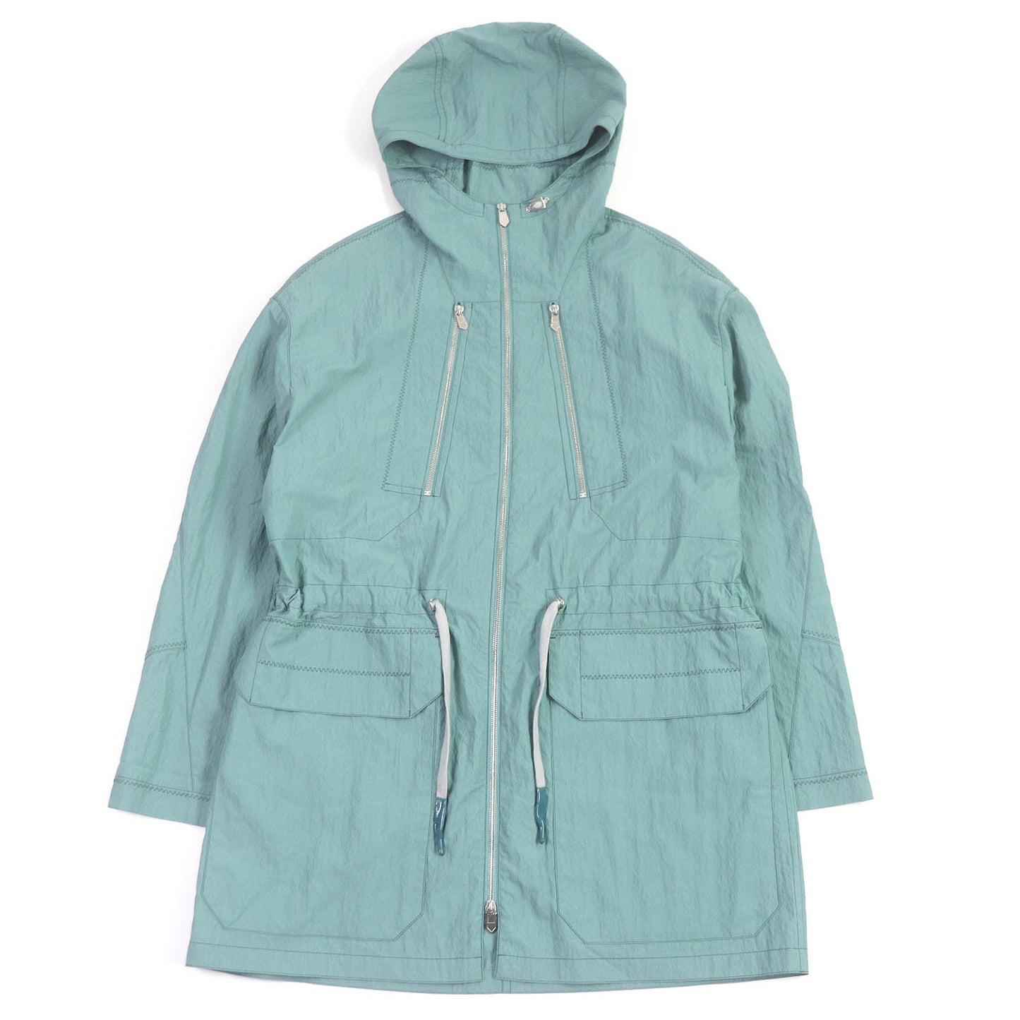 HERMES coat Main: 58% cupra, Main: 42% nylon, Part: 100% cotton Light blue mens 48 Used