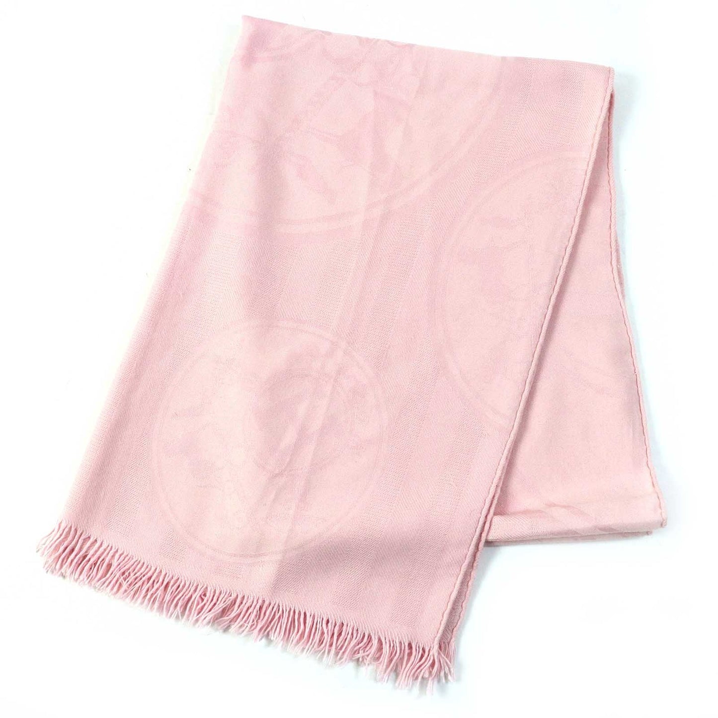 HERMES Stall H262494S Main: 85% cashmere, Main: 15% silk pink Women Used