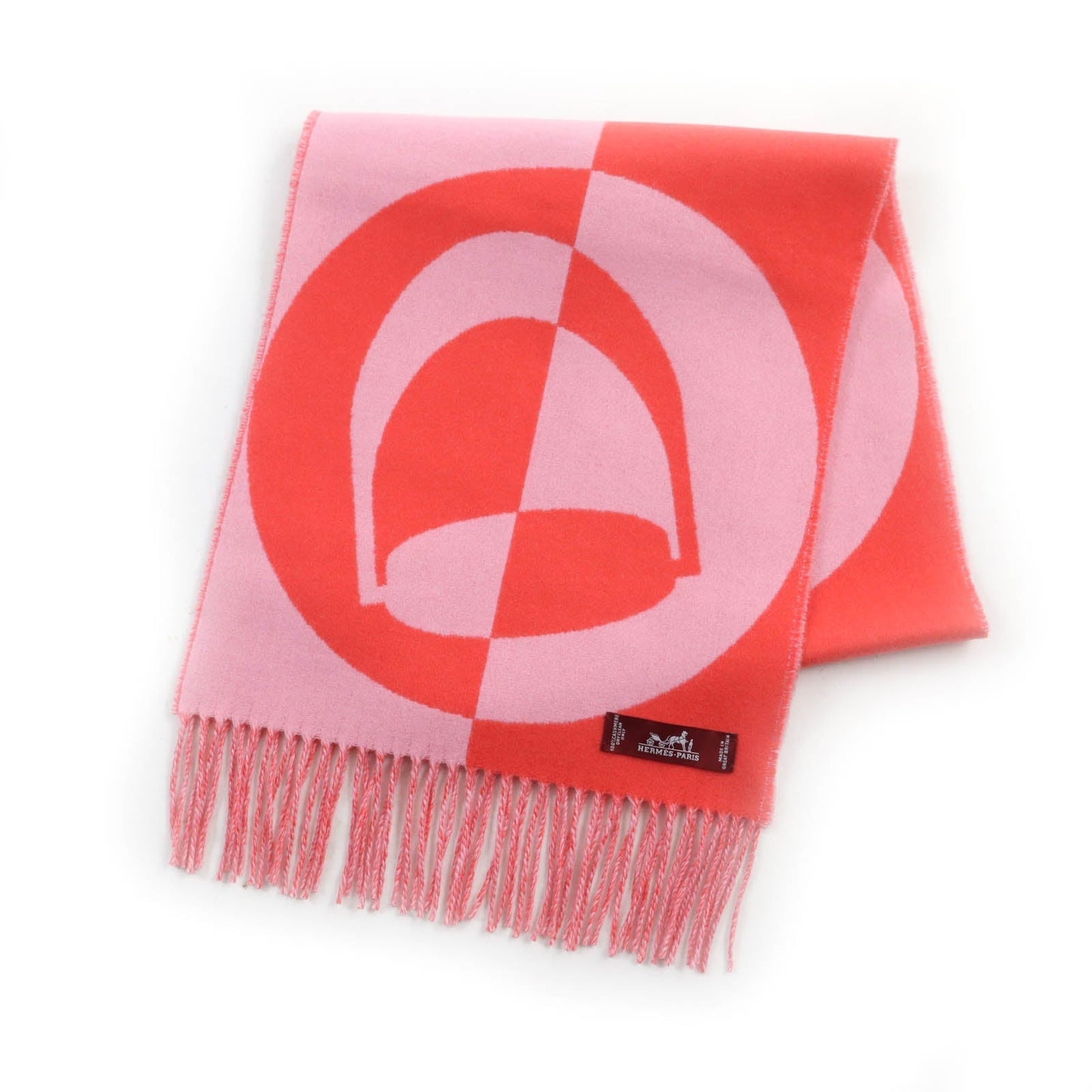 HERMES Scarf Main: 100% cashmere pink Women Used