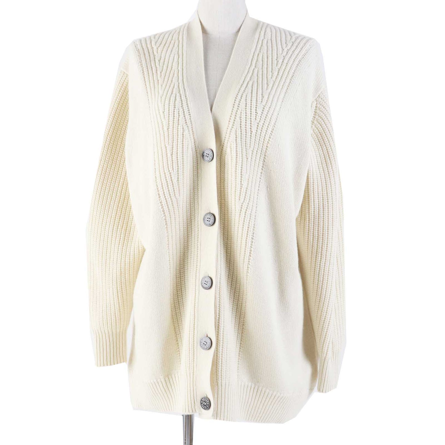 HERMES cardigan 3E2702D1 cashmere Ivory 34