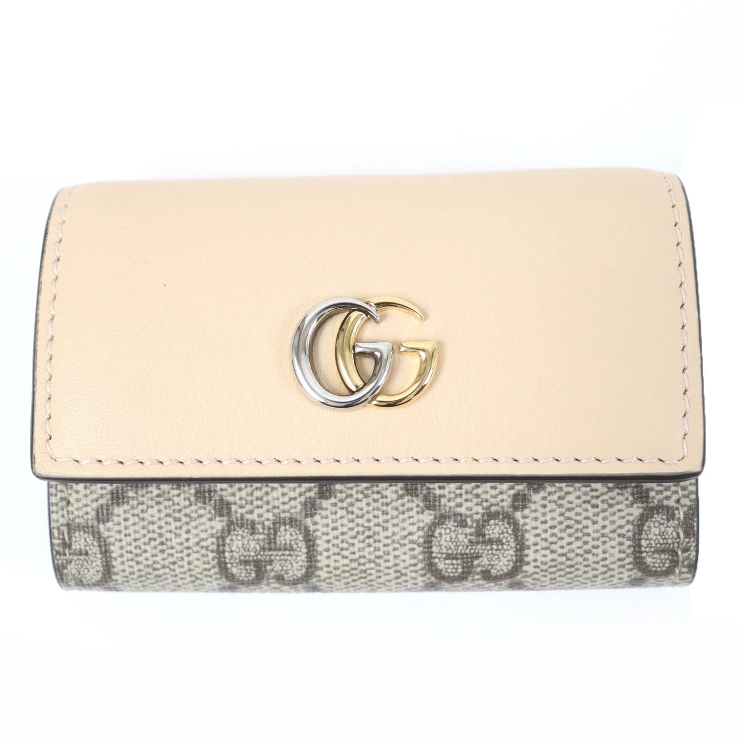 GUCCI Key case Key holder 795649 leather beige Double G Key case Key holder