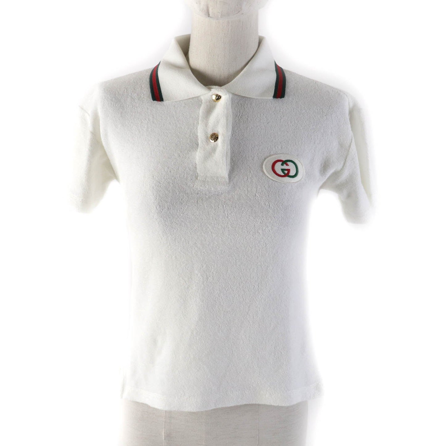 GUCCI Short sleeve polo shirt 599122 cotton white XS