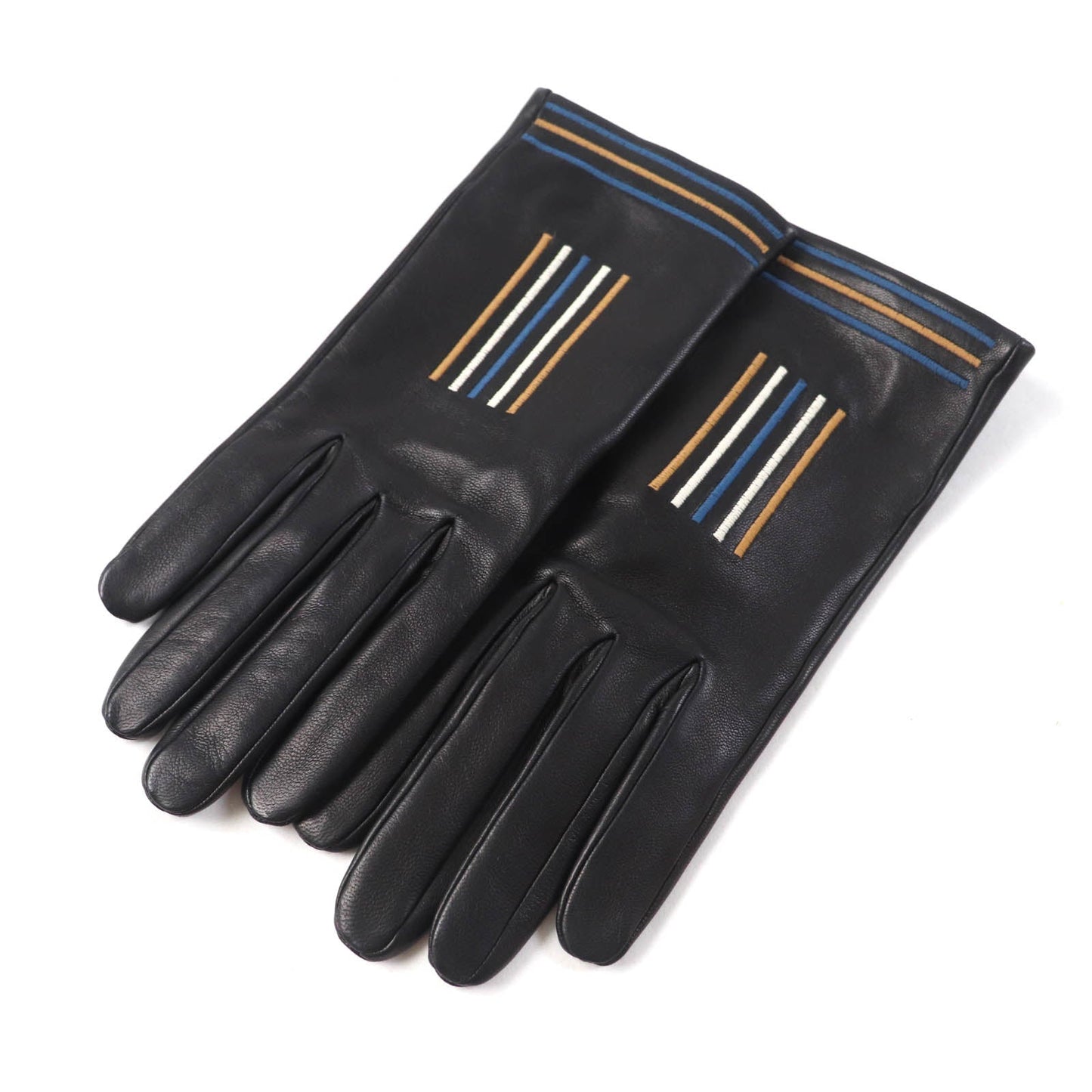 HERMES gloves Lamb leather black 7