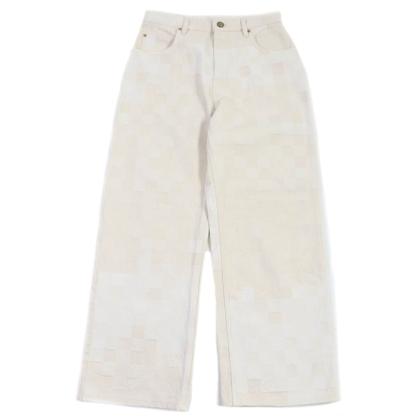 LOUIS VUITTON Denim pants 1AFQGH cotton Ecru 30