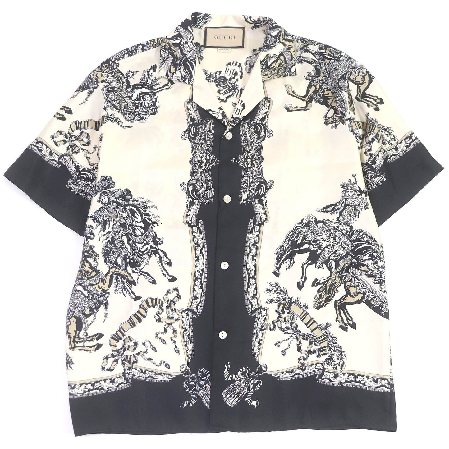 GUCCI Short sleeve shirt 716118 silk Light beige type 48