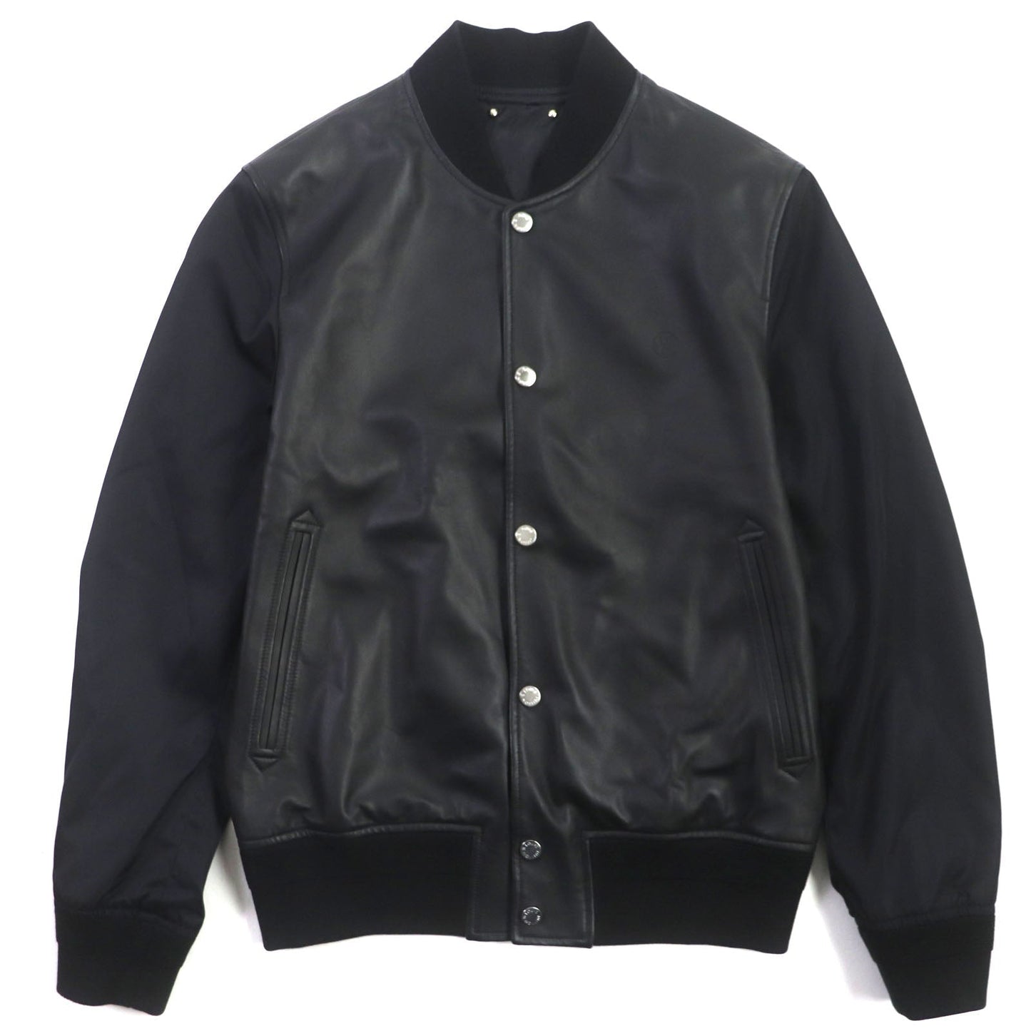 LOUIS VUITTON Bomber jacket HIL47WTKV Sheep leather black Monogram 46