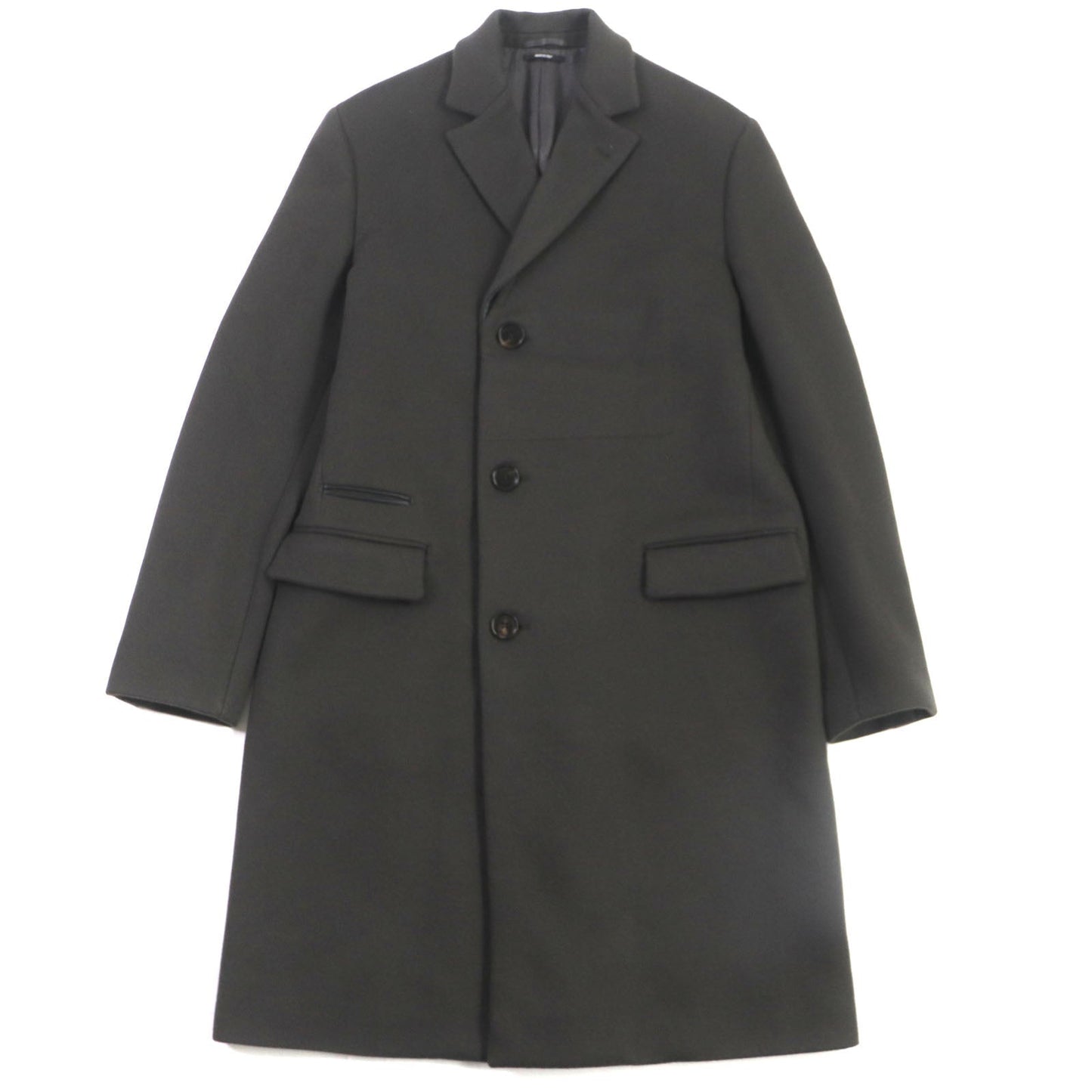 HERMES Chester coat cashmere Dark brown 48