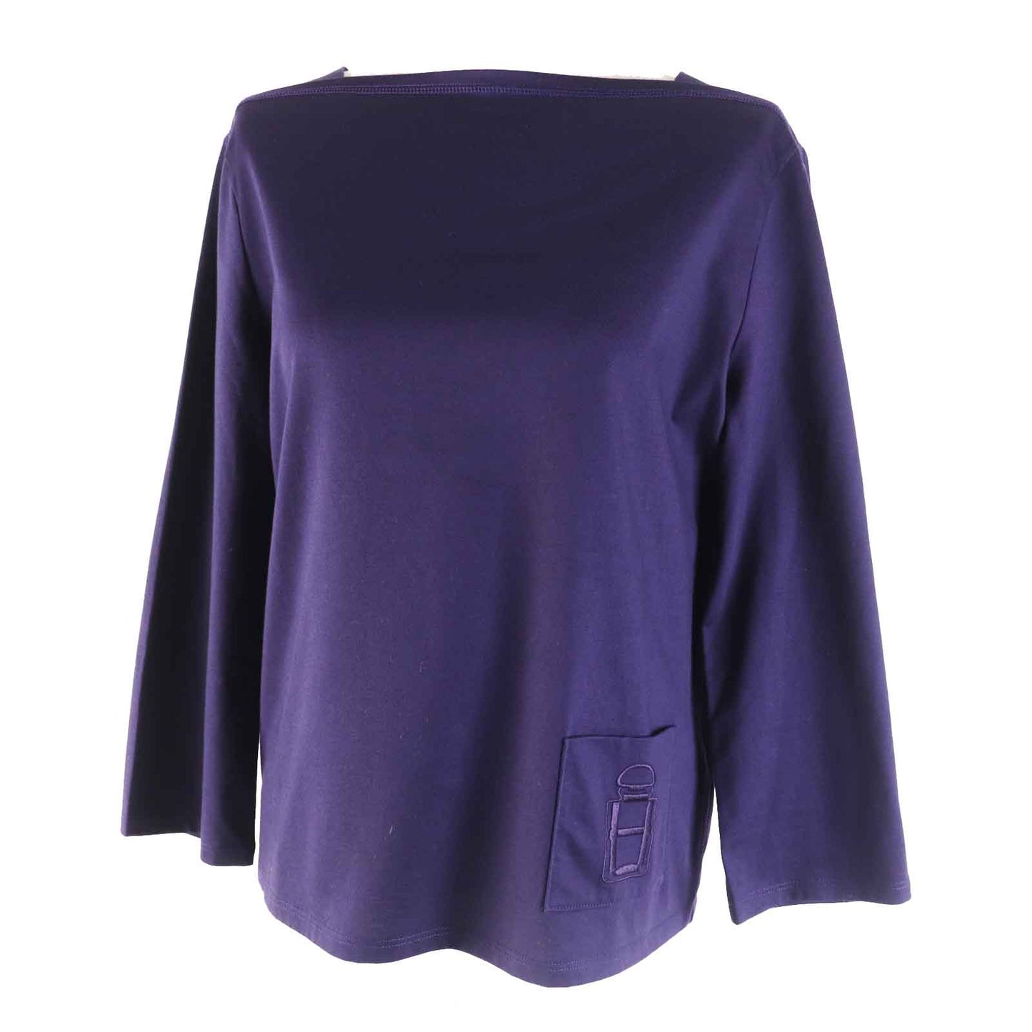 HERMES Long-sleeved T-shirt cotton purple 34