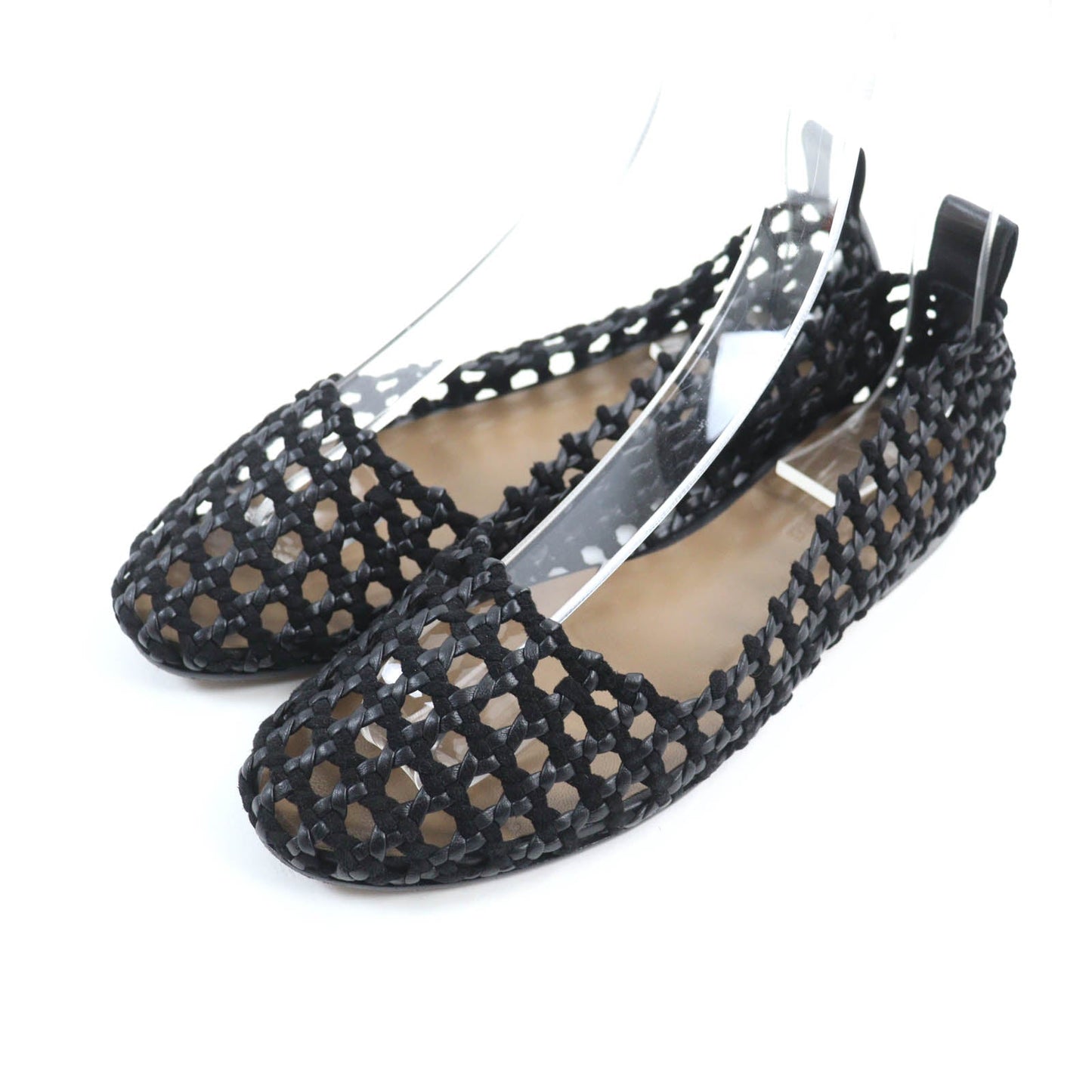 HERMES pumps leather black Minoruk 36.5