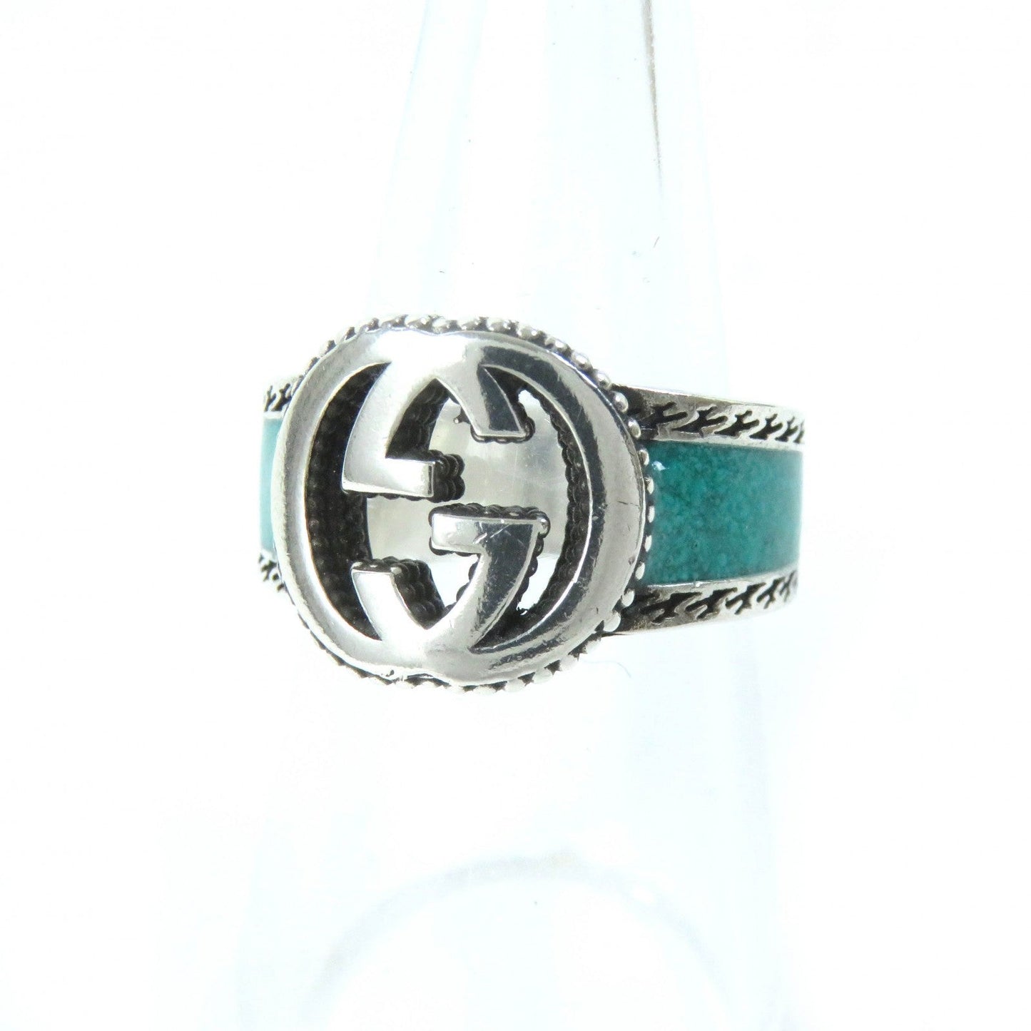 GUCCI Ring AG925 Silver Green type