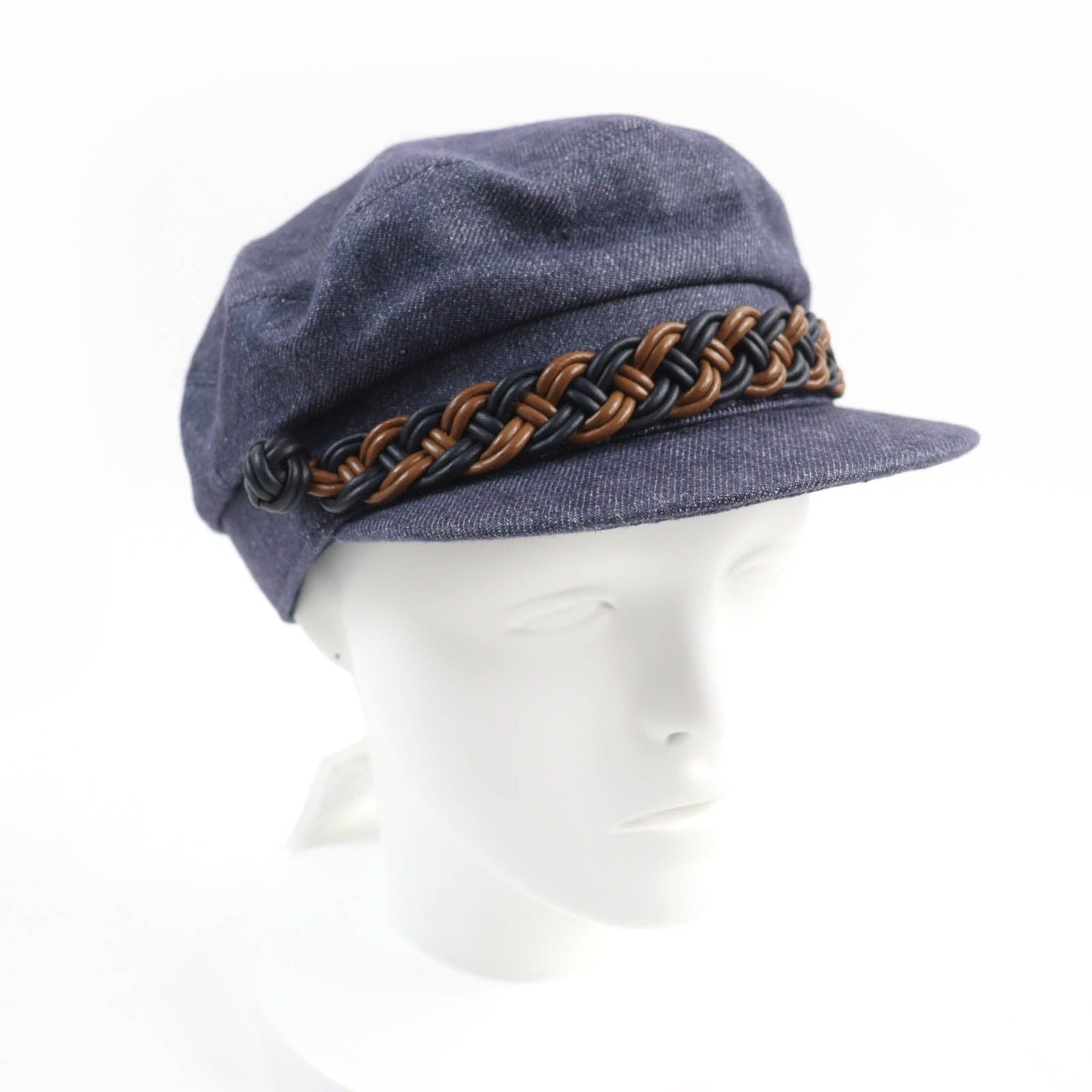 HERMES Casquette linen Indigo 58