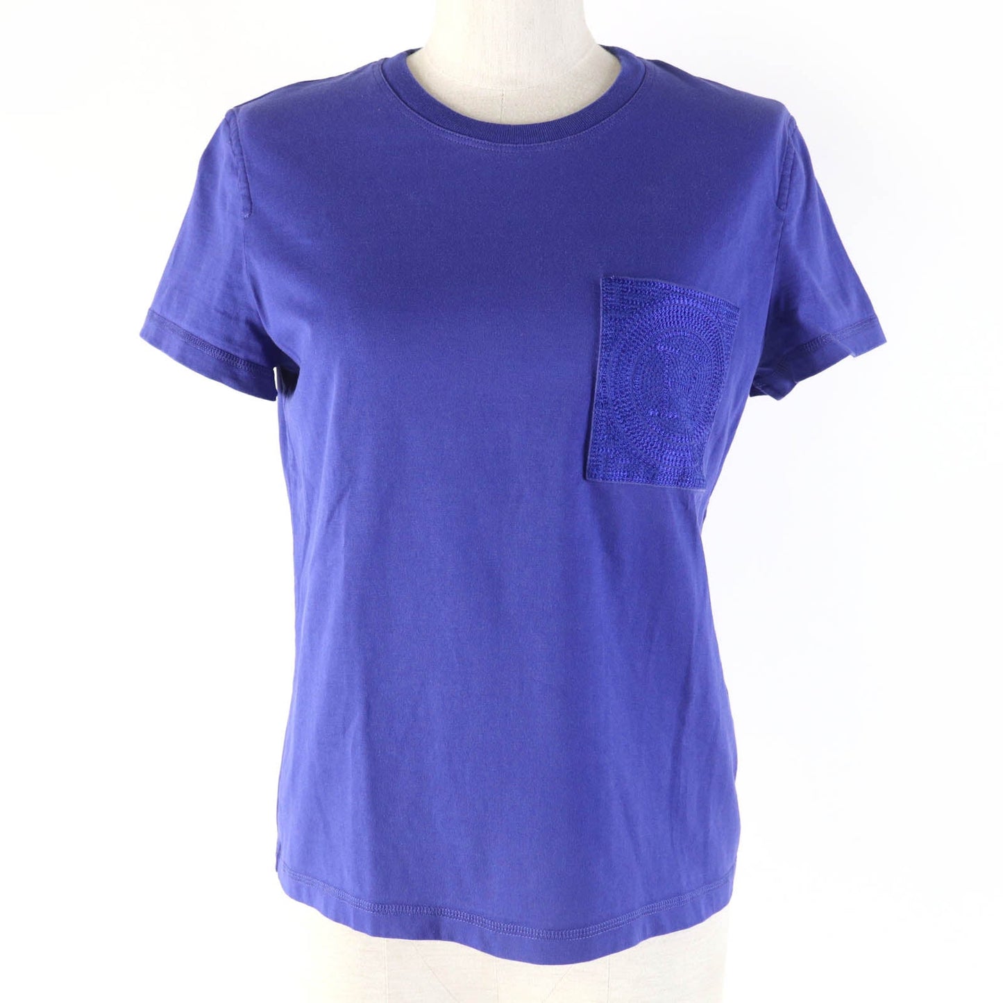 HERMES Short sleeve T-shirt 3E4620DL cotton Blue type 38