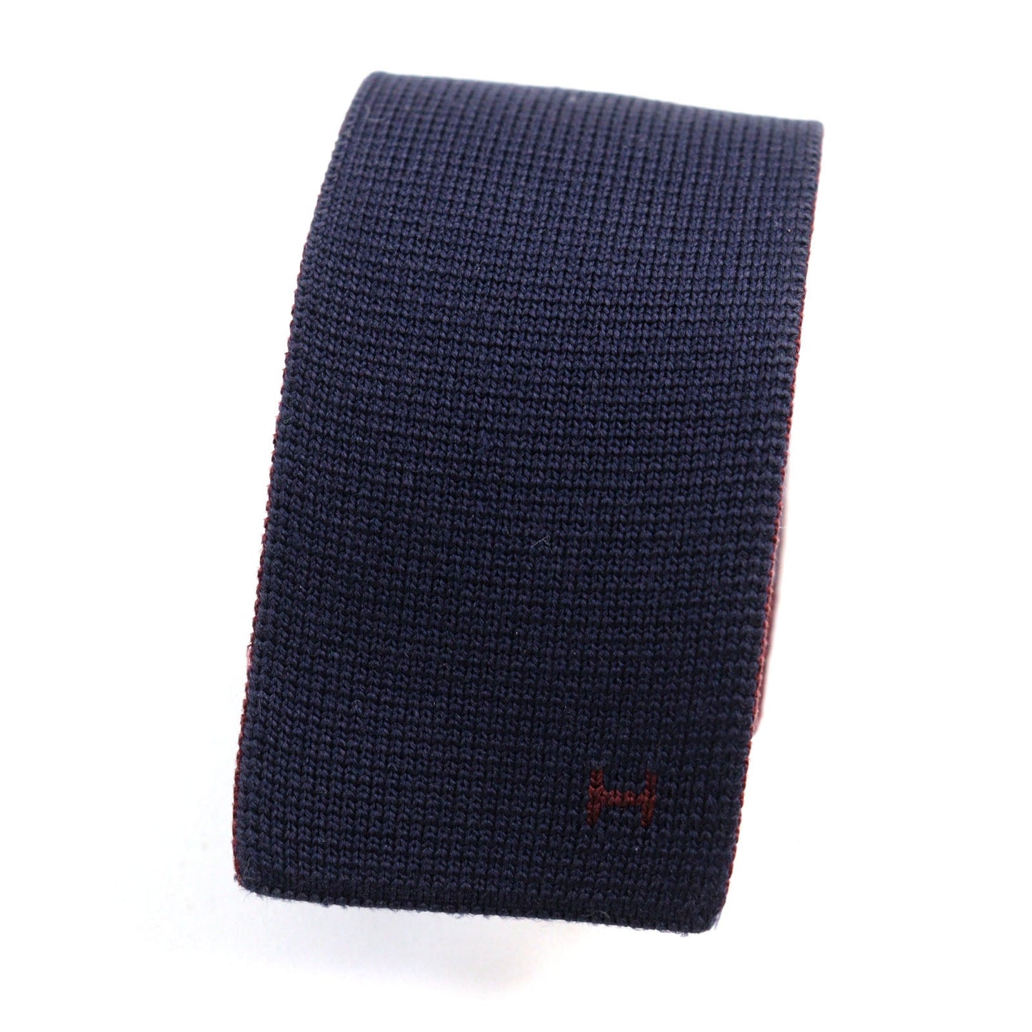 HERMES tie silk Navy Bordeaux