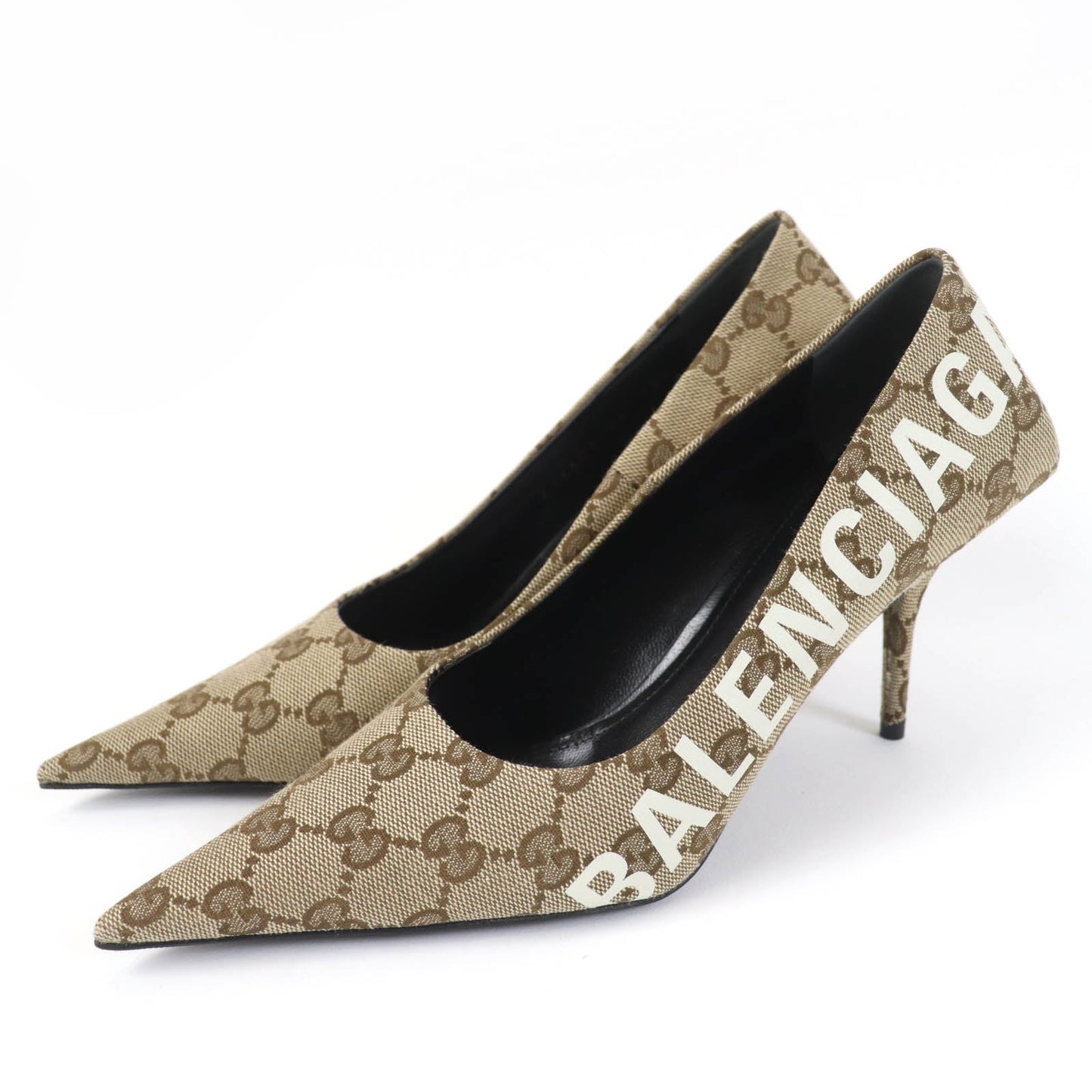 GUCCI pumps 676603 GG canvas Brown type 36