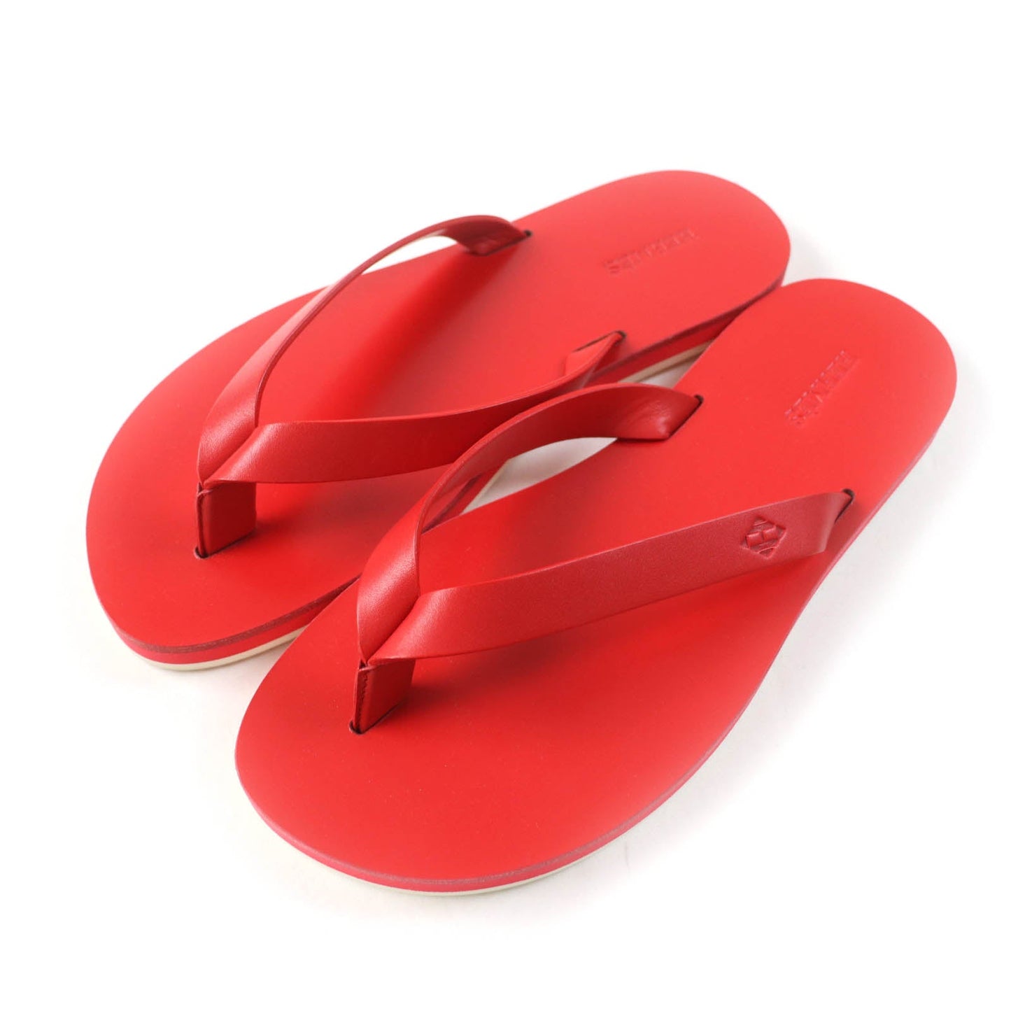HERMES Sandals leather Red SUMMER 37