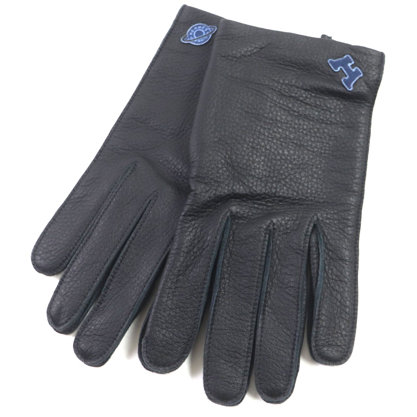HERMES gloves Dearskin black 8.5