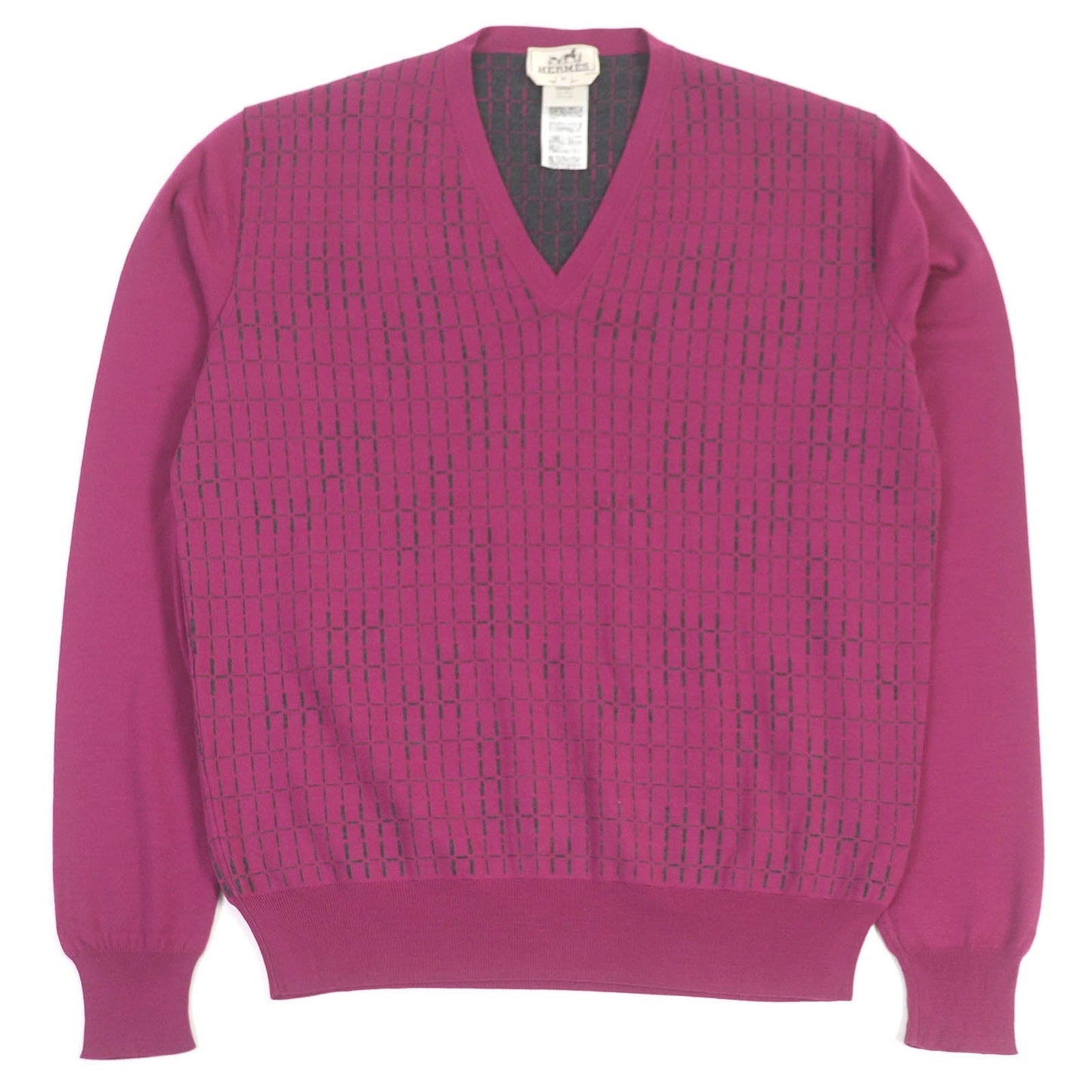 HERMES sweater wool Purple type M