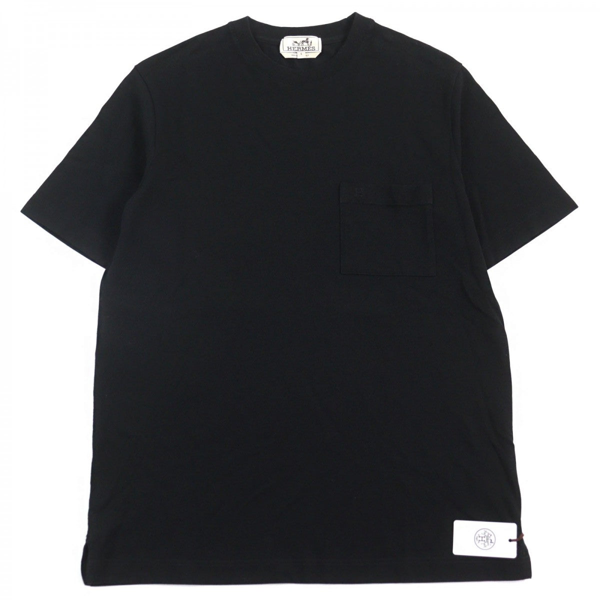 HERMES Short sleeve T-shirt cotton black S