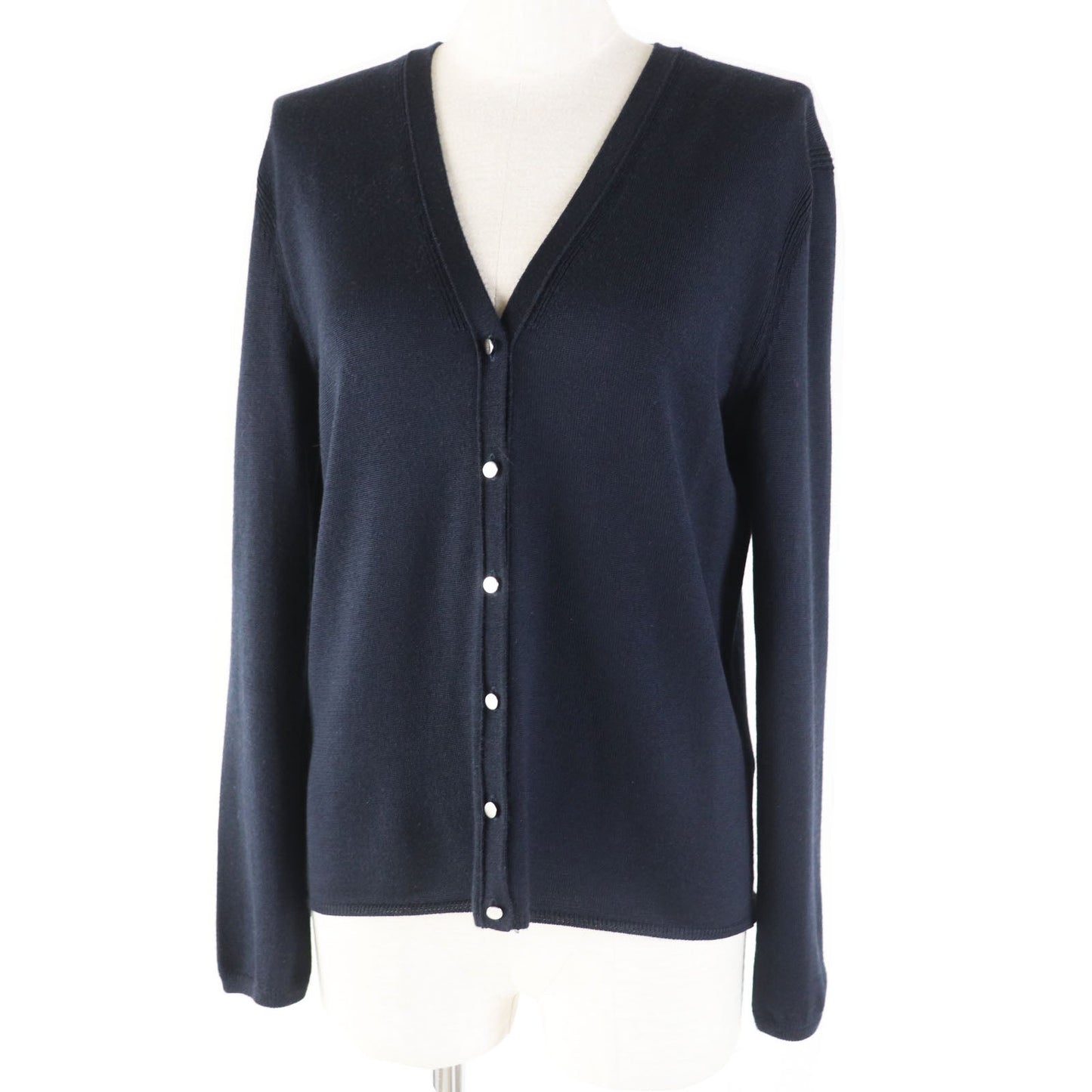 HERMES cardigan cashmere Dark navy 36