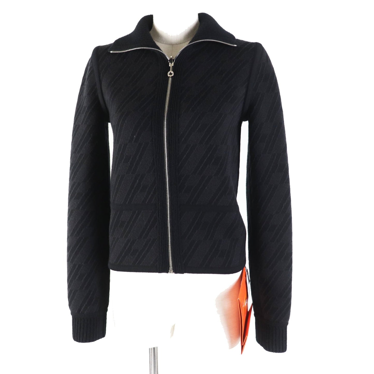 HERMES Blouson 3H2204D2 wool Black Grey/Black 34