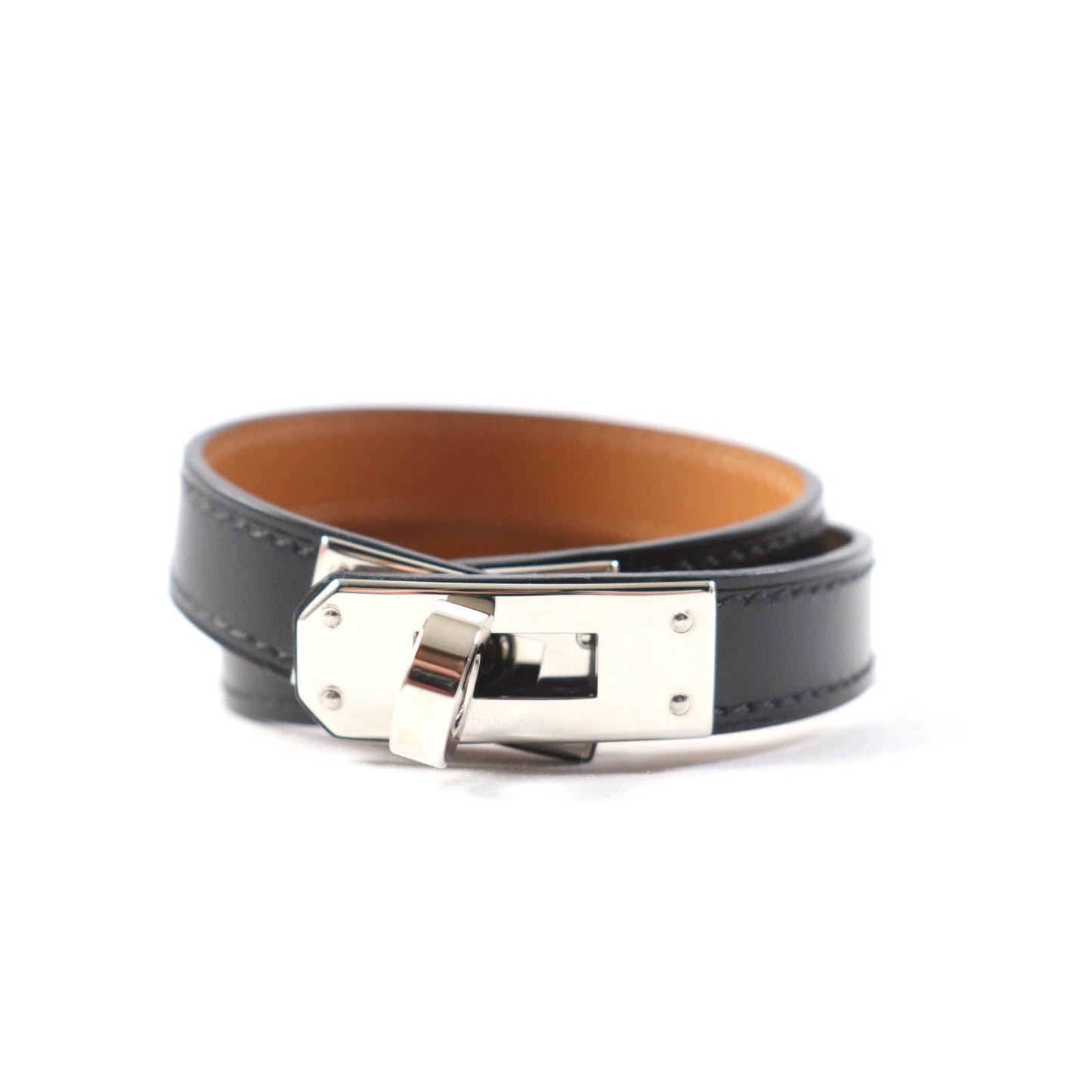 HERMES bracelet Box scarf black Kelly DeBultour