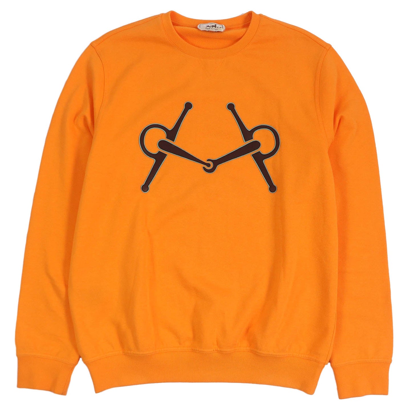 HERMES sweat cotton Orange L