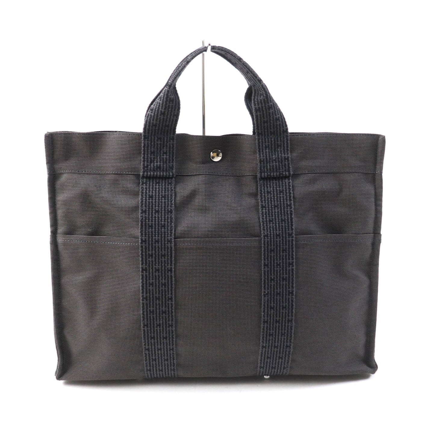 HERMES Tote Bag polyamide gray Her LineMM