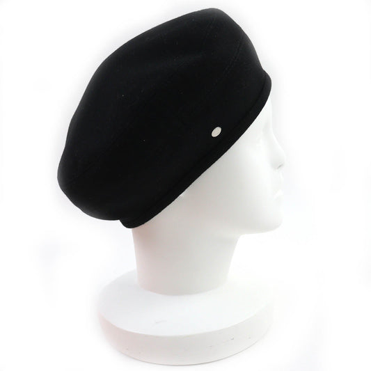 HERMES beret cashmere black 58