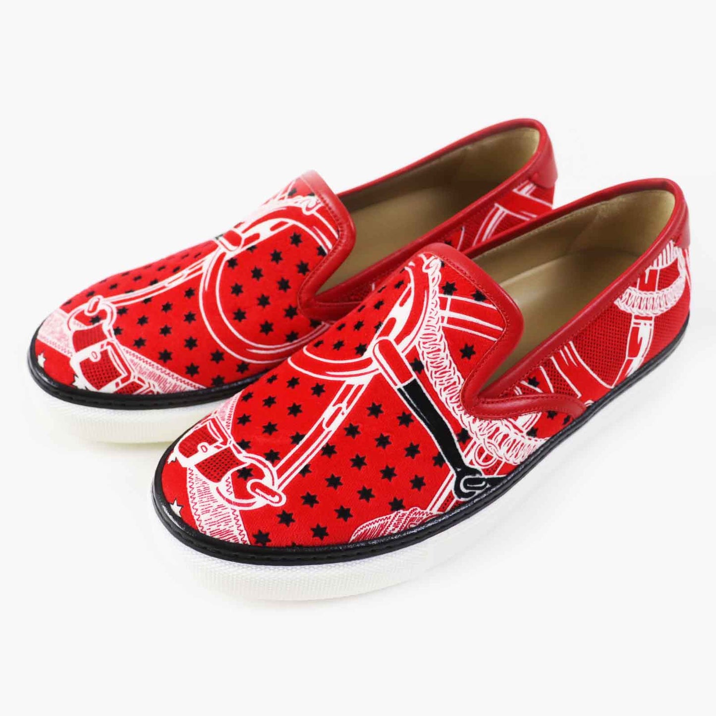 HERMES sneakers Velor Red 36.5