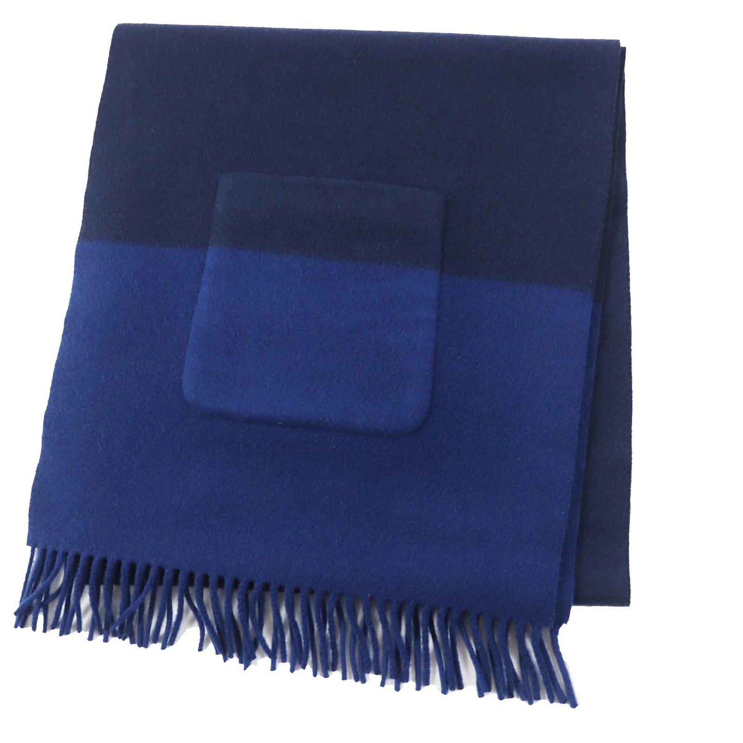 HERMES Scarf H259096S cashmere Navy blue