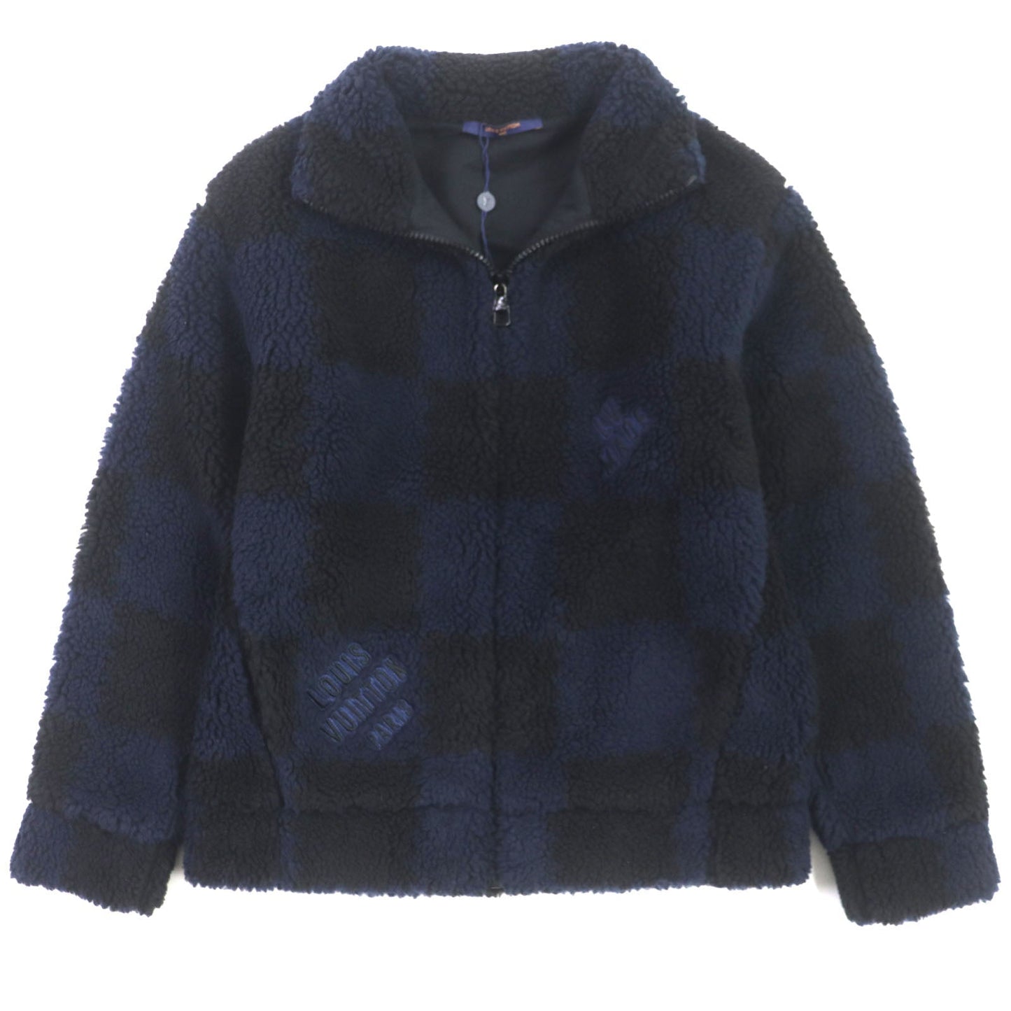 LOUIS VUITTON Blouson HMY04W polyester Navy black Jacquard Damier M