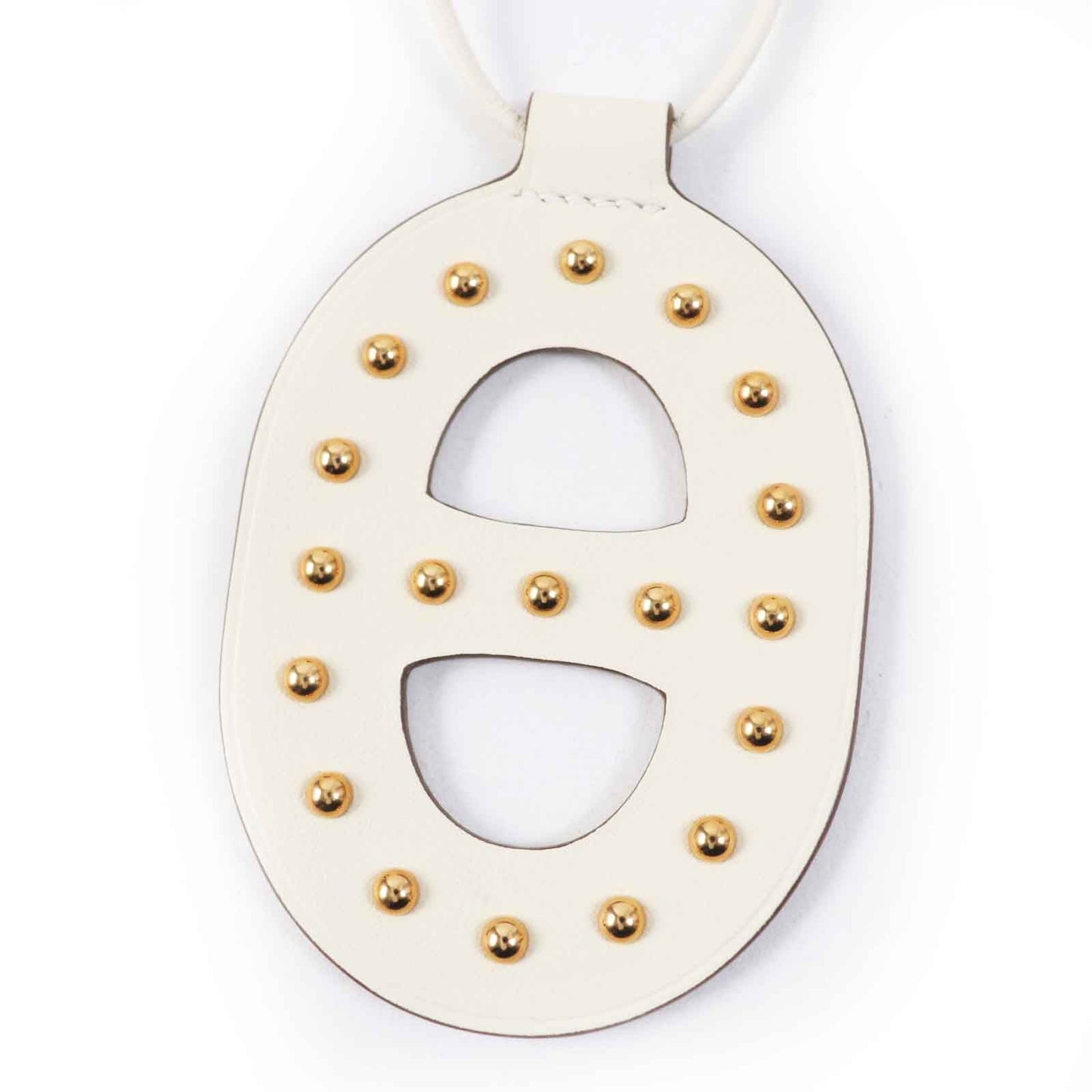 HERMES Necklace GMZ2021 Vaux Swift white Chene Dunkle GM