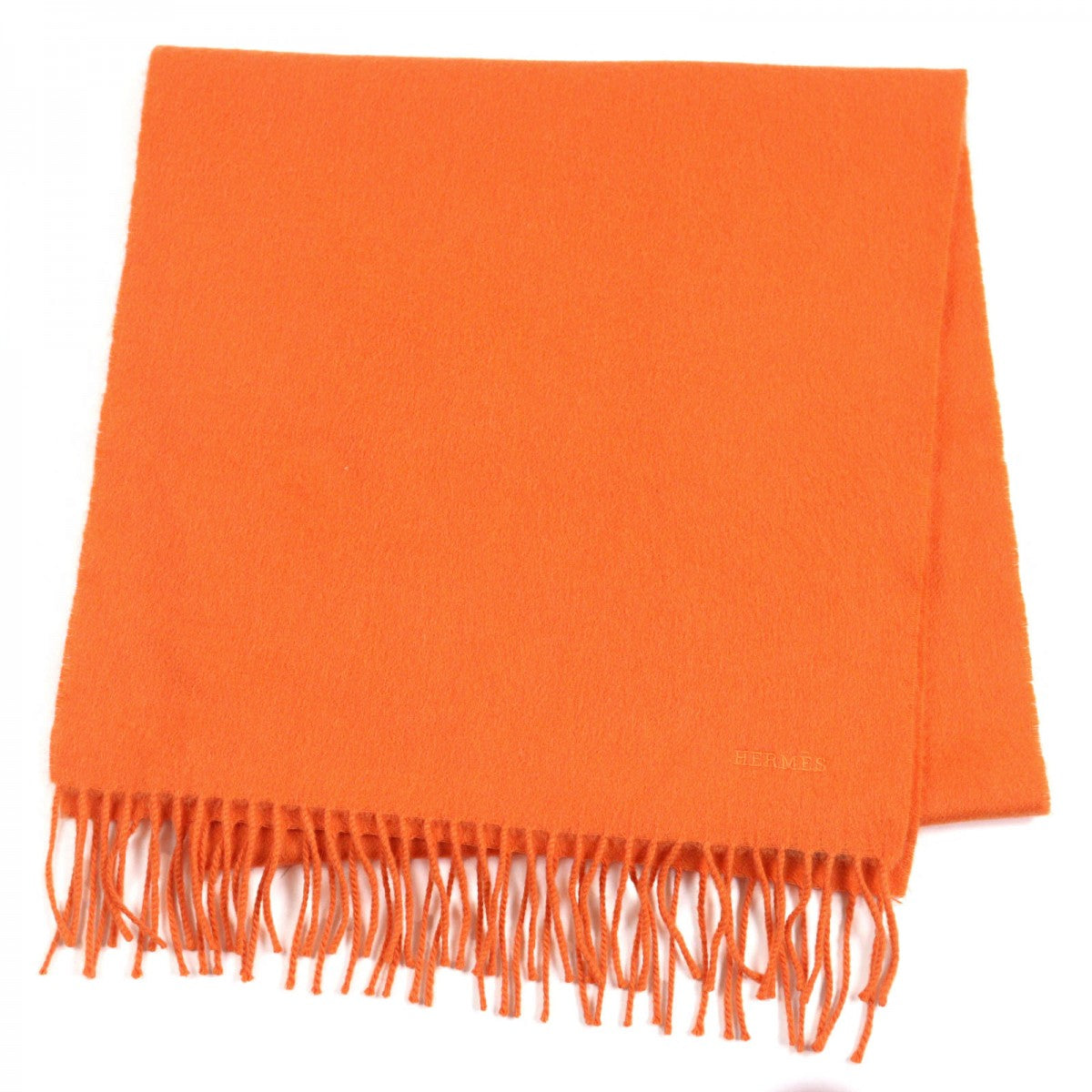 HERMES Scarf cashmere Orange