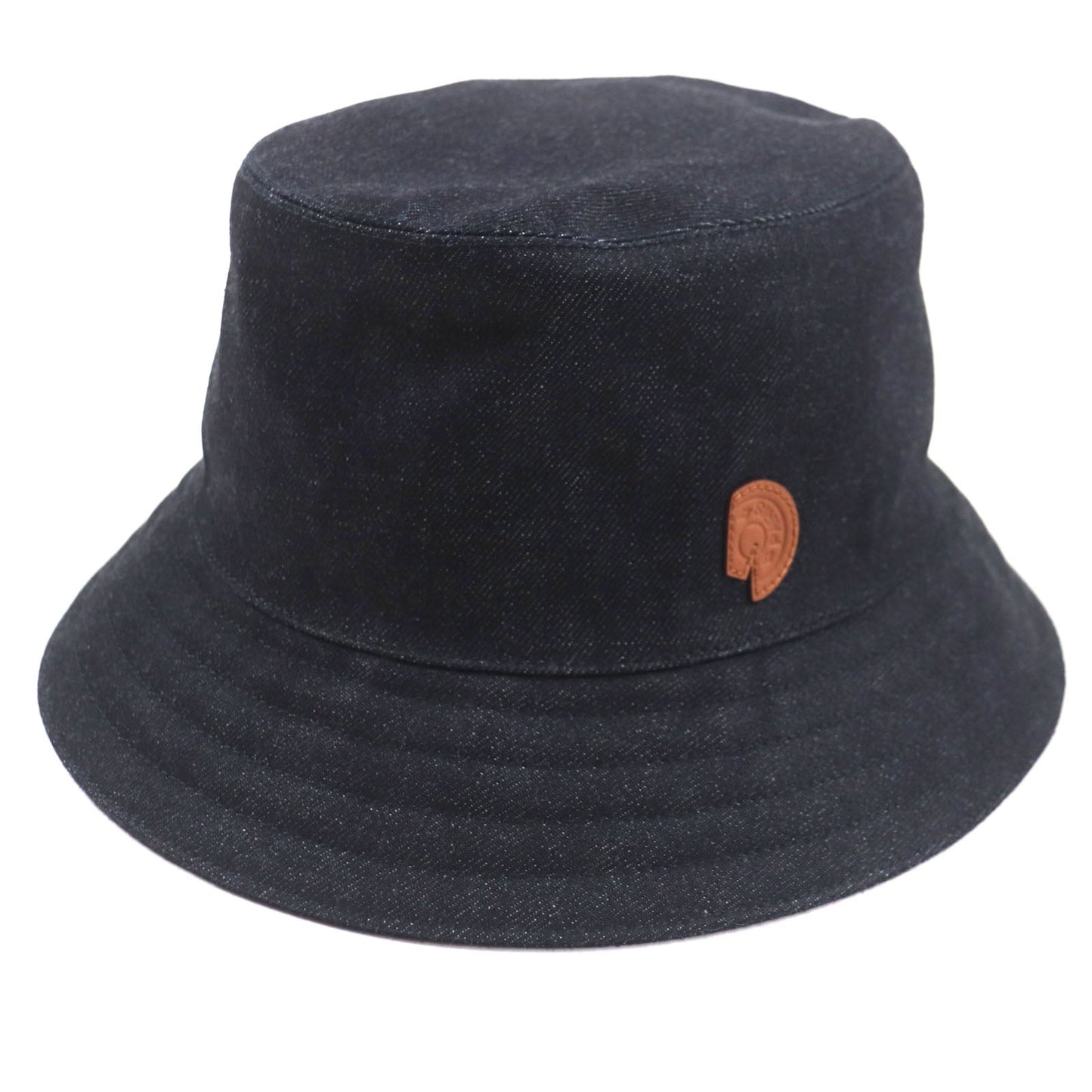 HERMES hat Outer: 100% cotton, Leather part: cowhide, Lining: 65% rayon, Lining: 35% silk, Part: 100% polyester Indigo Fred Crews Carrousel mens Used