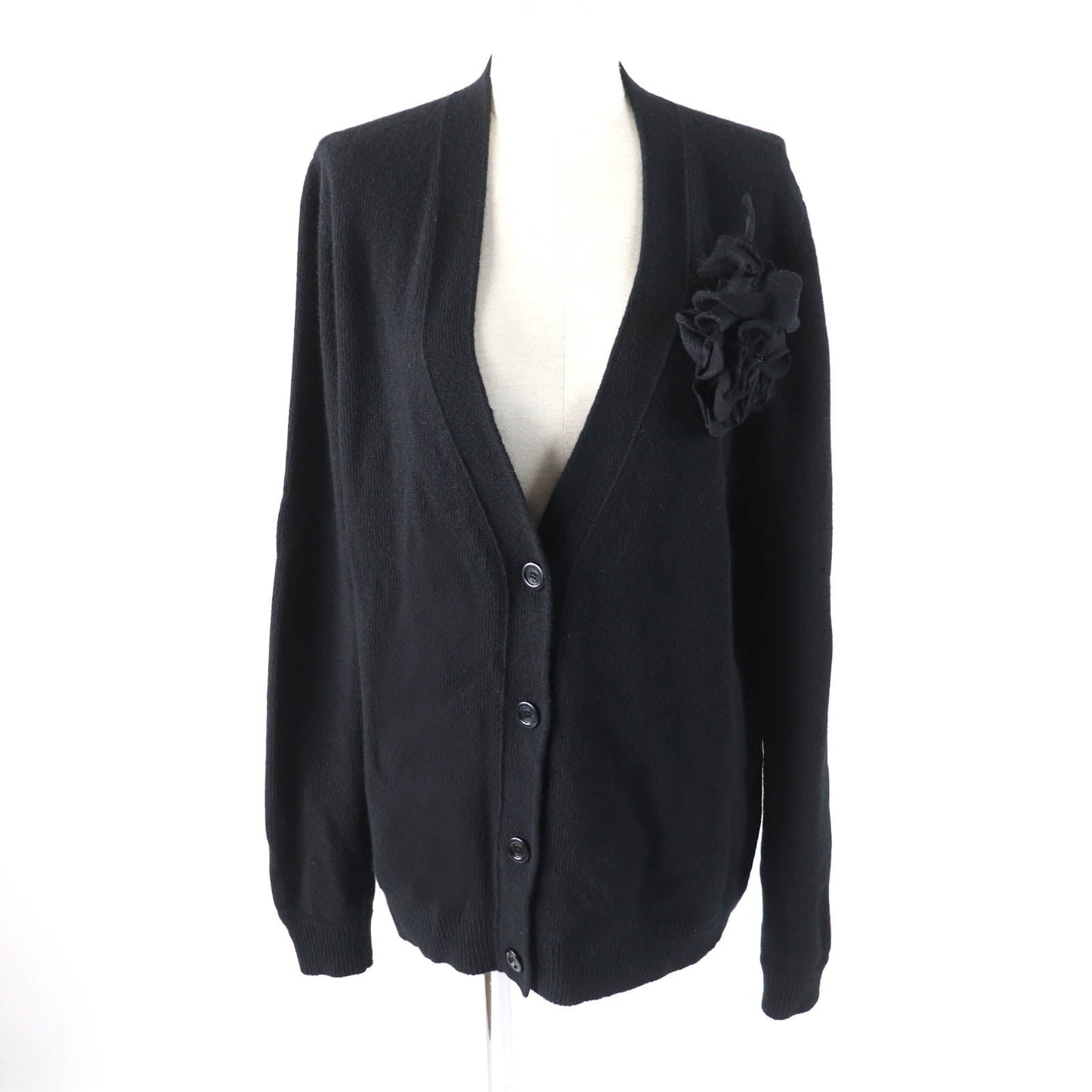 GUCCI cardigan 526719 Main: 70% wool, Main: 30% cashmere, Part: 100% cotton, Part: 100% wool, Part: 100% cashmere black Women L Used