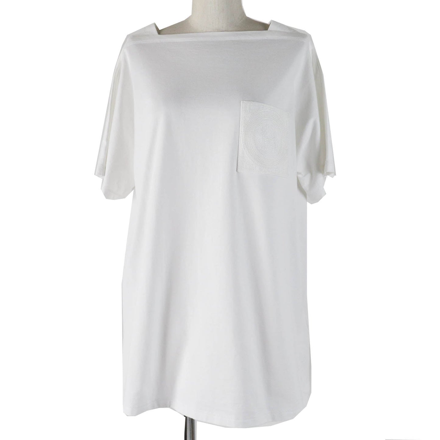 HERMES Short sleeve T-shirt 3H4615DL Main: 100% cotton white Women 38 Used