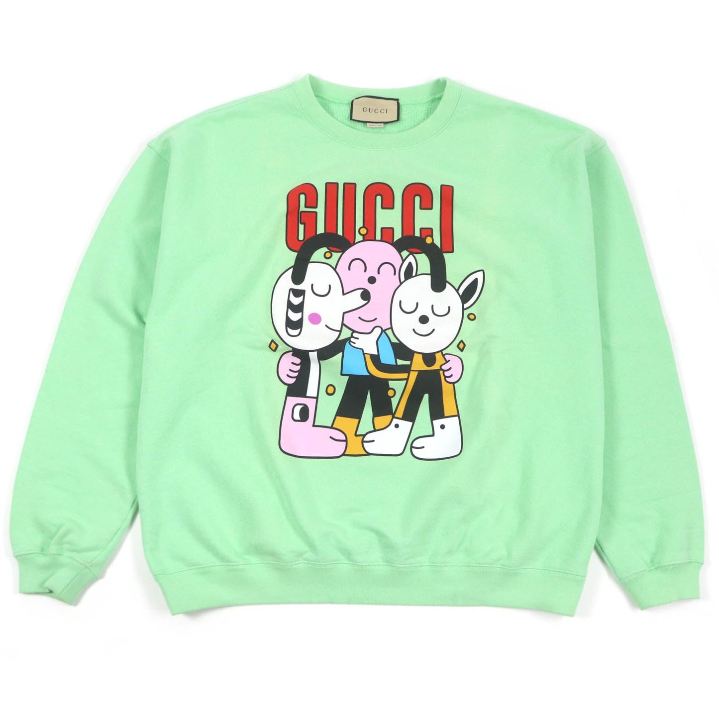 GUCCI sweat 700119 Main: 100% cotton, part: 97% cotton, part: 3% polyurethane mint mens XL Used