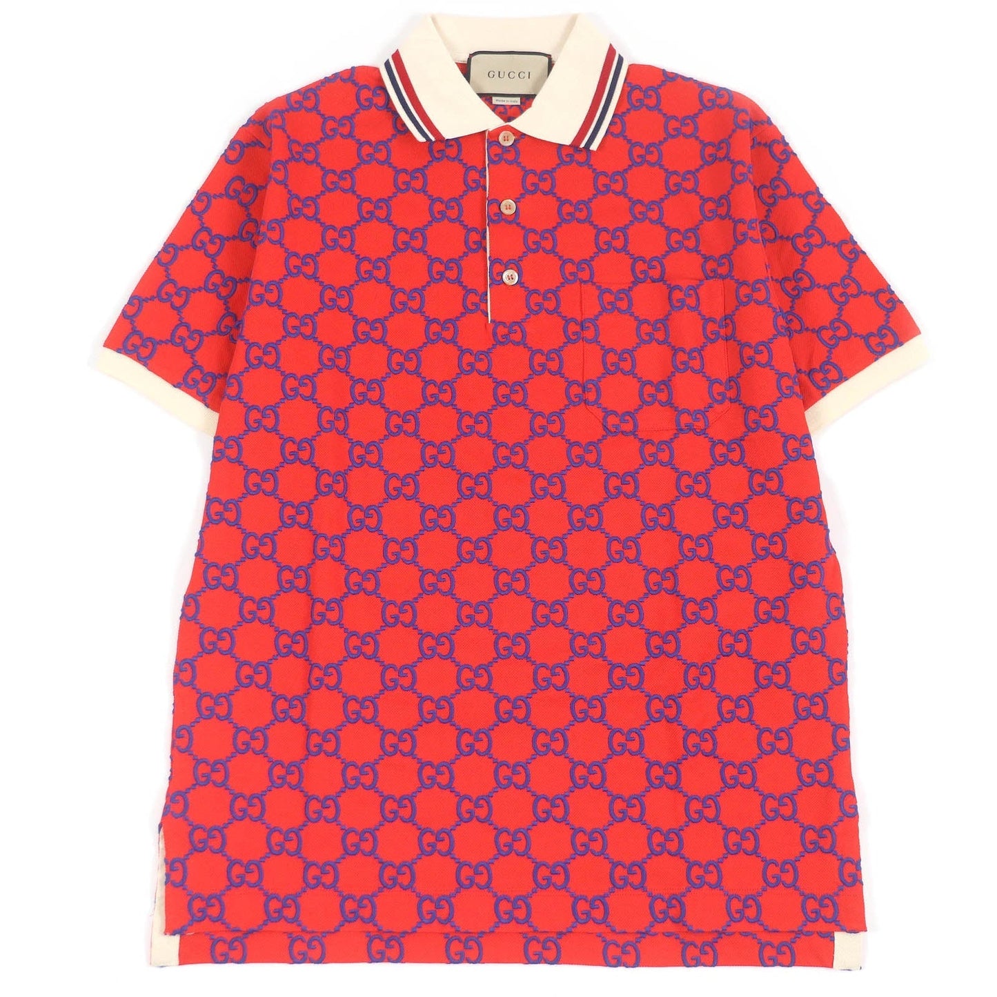 GUCCI Short sleeve polo shirt 753572 cotton Red S