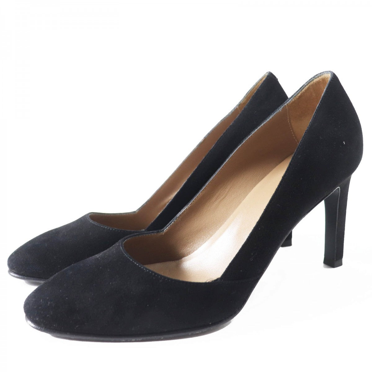 HERMES pumps 182017Z Main: Suede leather black Women 36.5 Used