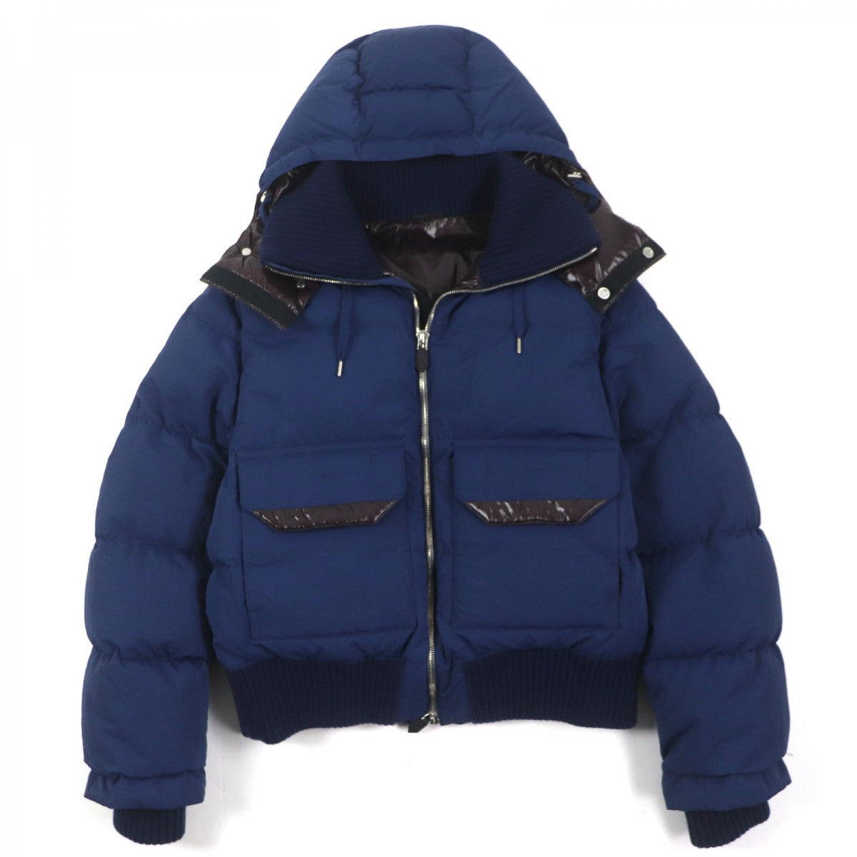 HERMES Down jacket Nylon Navy 46