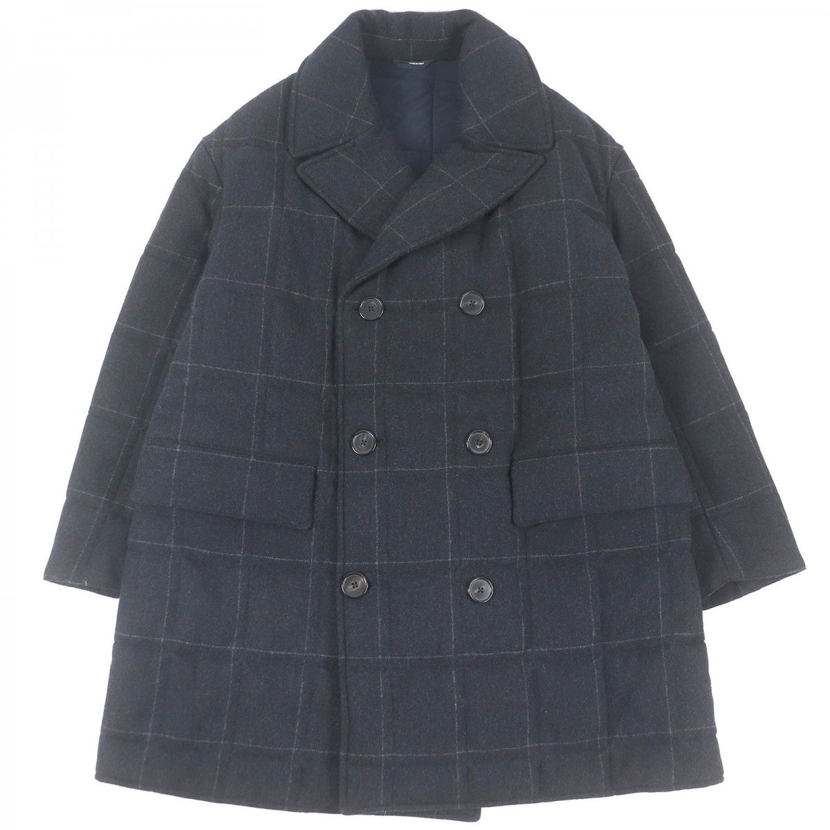 HERMES coat hair Dark gray 50
