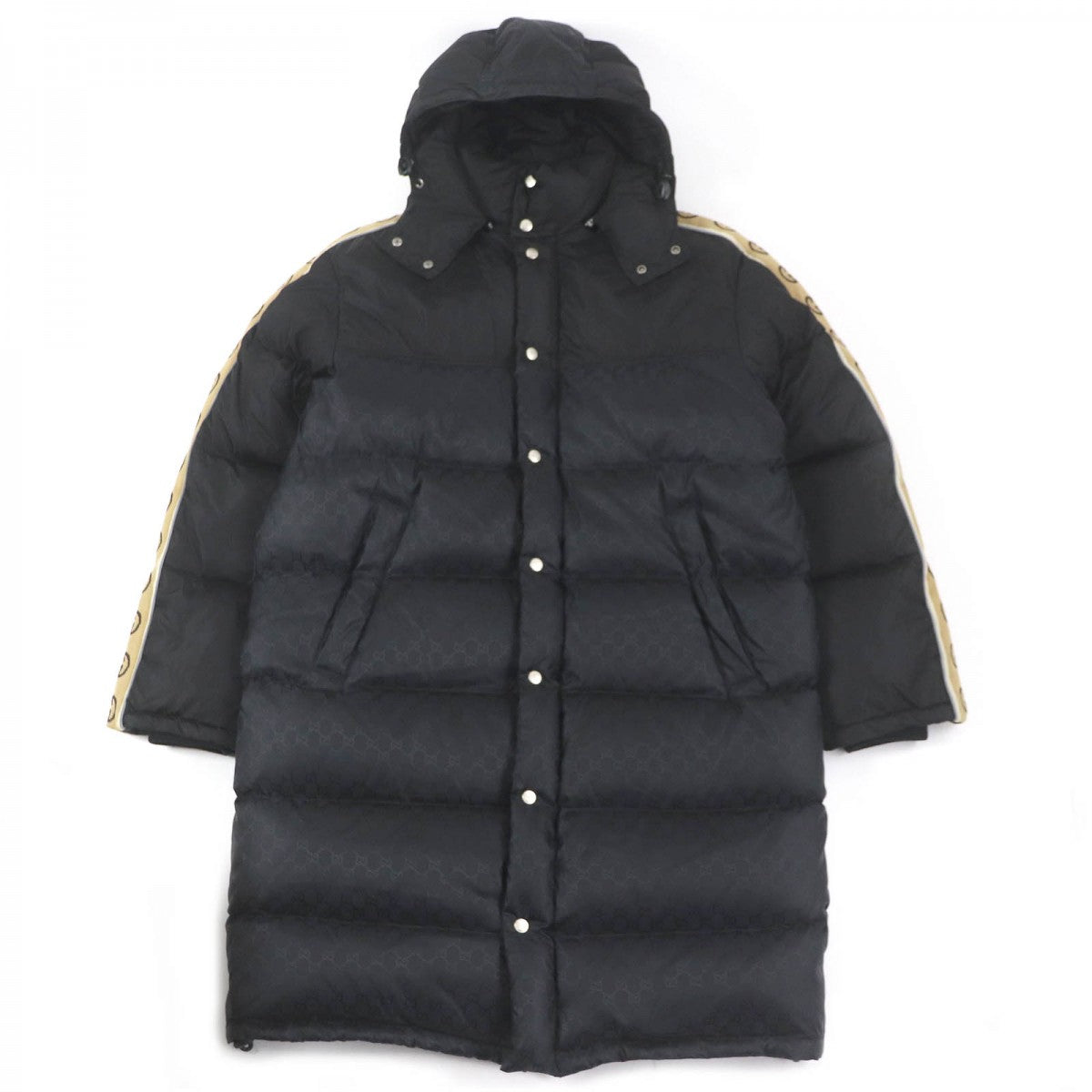 GUCCI down coat 603569 Main: 100% nylon, Filling: 90% down, Filling: 10% feather, Part: 100% wool, Part: 100% nylon black mens 50 Used