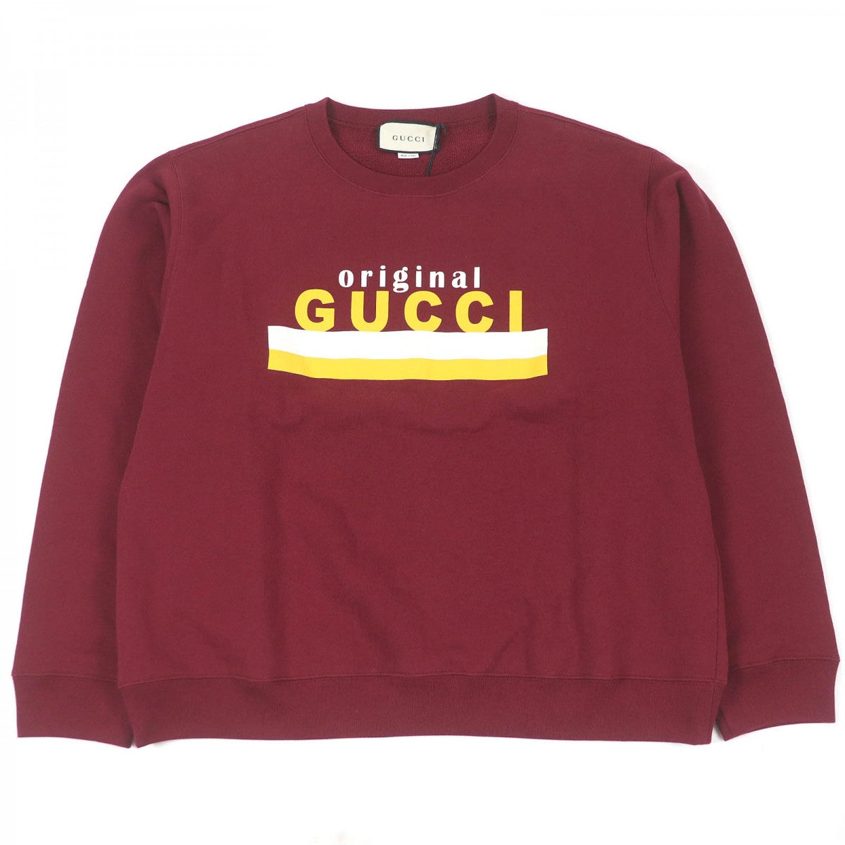 GUCCI sweat 626990 Main: 100% cotton Bordeaux mens L Used