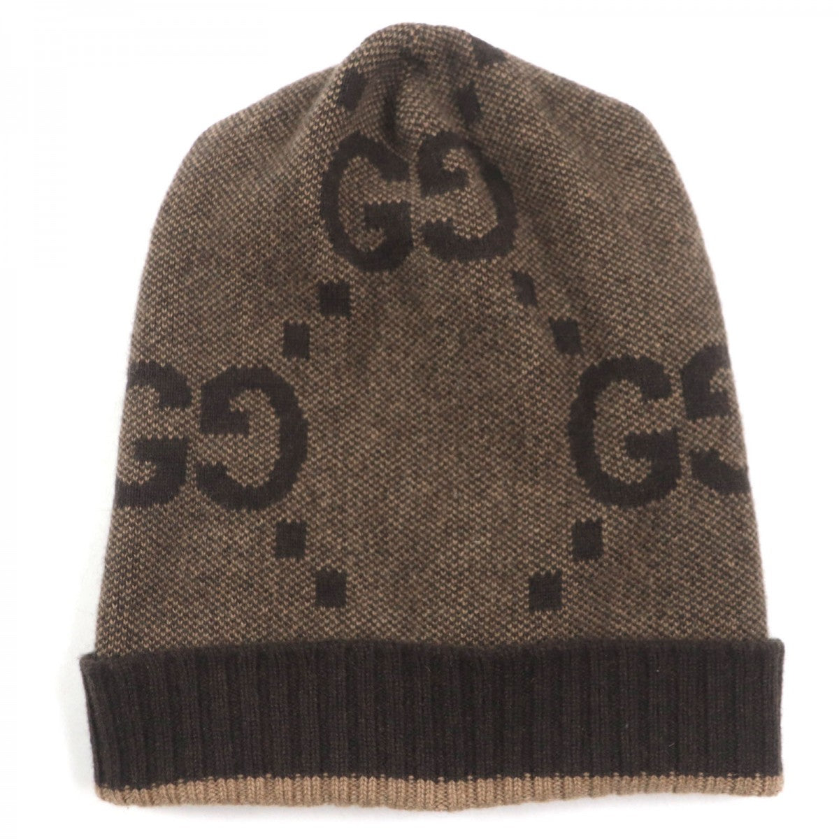 GUCCI Knit cap 676827 cashmere Brown M