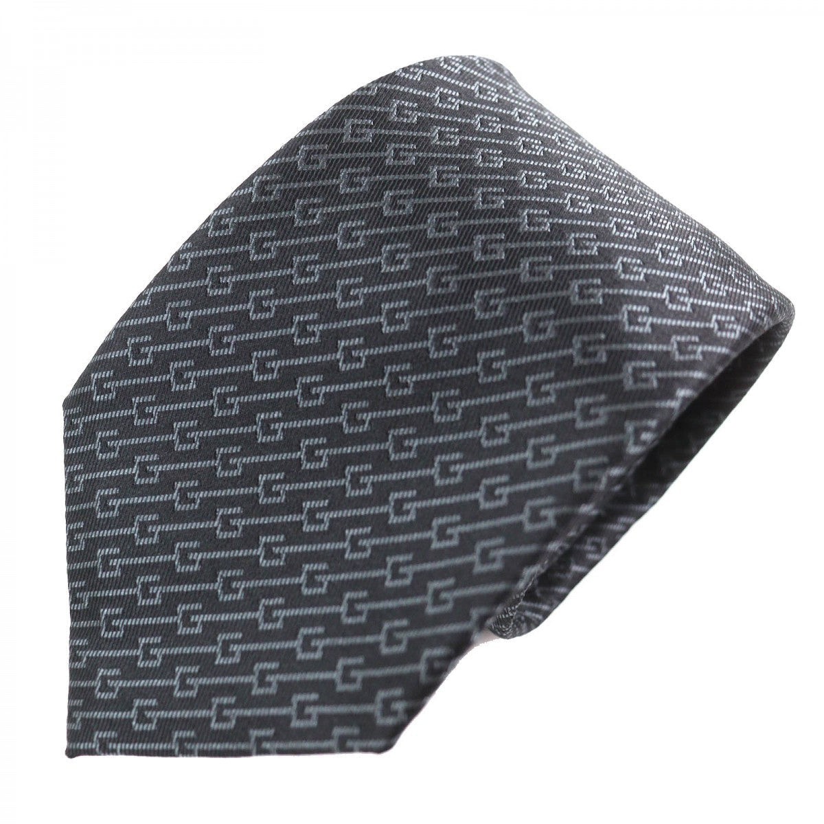 GUCCI tie silk Dark brown gray