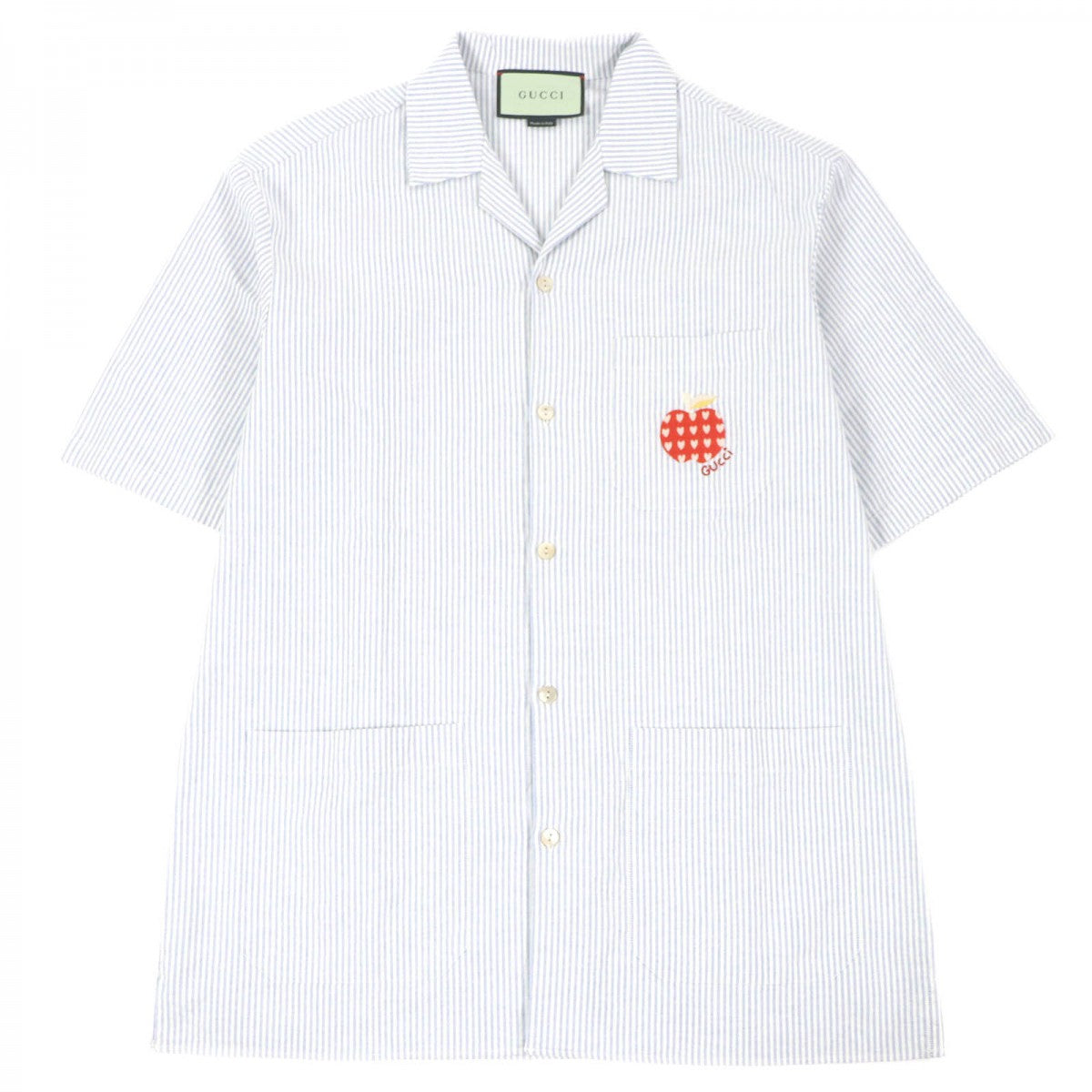 GUCCI Short sleeve shirt 663637 cotton blue 44