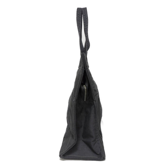 HERMES Tote Bag Nylon canvas (polyamide x polyester) Dark gray H Mark Nylon Canvas Shoulder Bag Serie button Her Line Tote GM unisex(Unisex) Used
