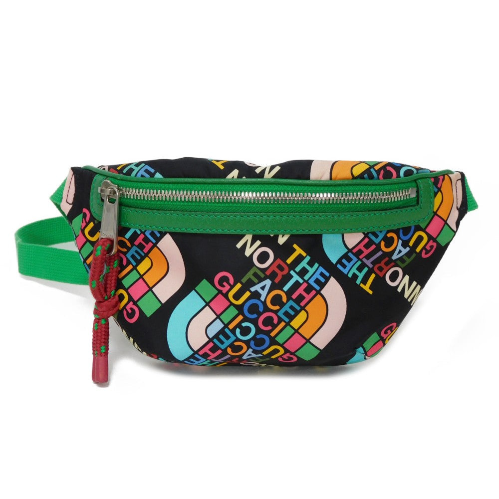GUCCI Sling bag 650299 Nylon multicolor logo The North Face Waist Pouch