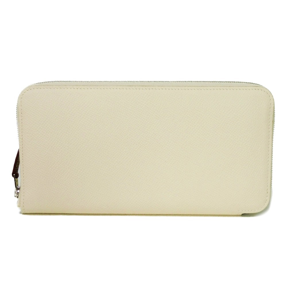 HERMES Long Wallet Purse Epsom, Silk Nata x Mauve Silvestre lucky daisy Azap Long Silk Inn Women Used